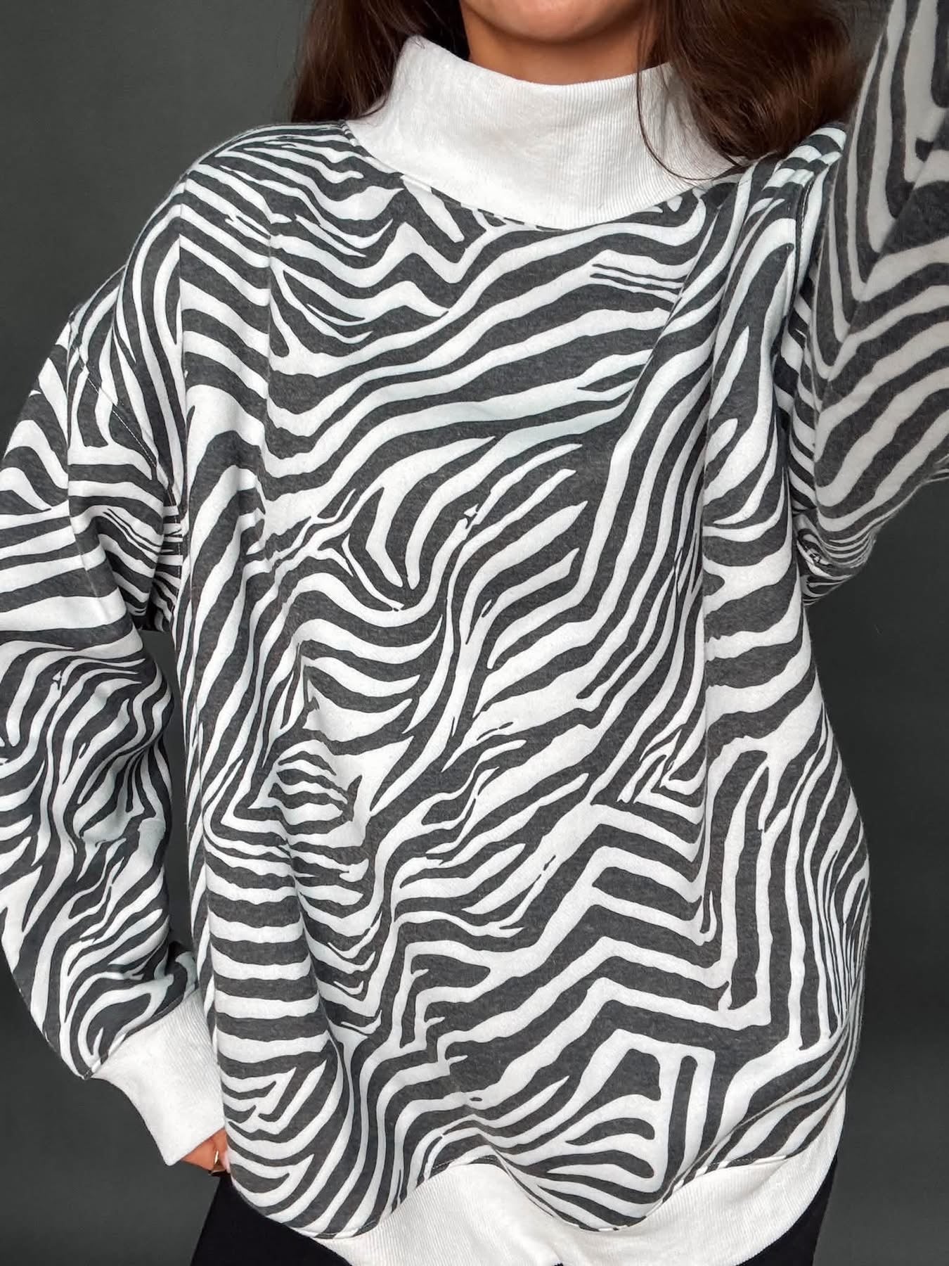 PREORDER Wild About It Mock Neck Pullover