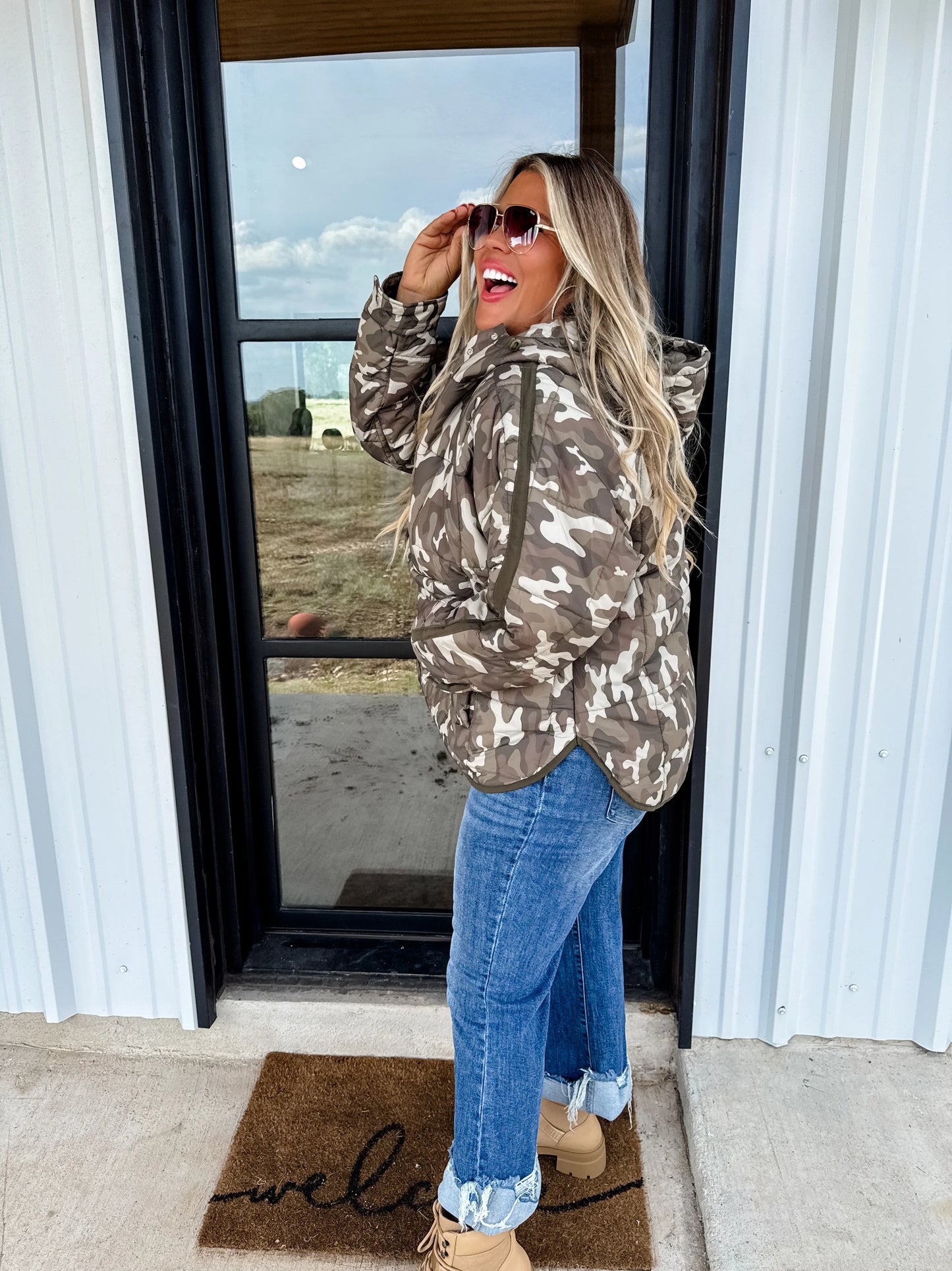 PRE-ORDER Printed Peyton Puffer Jacket