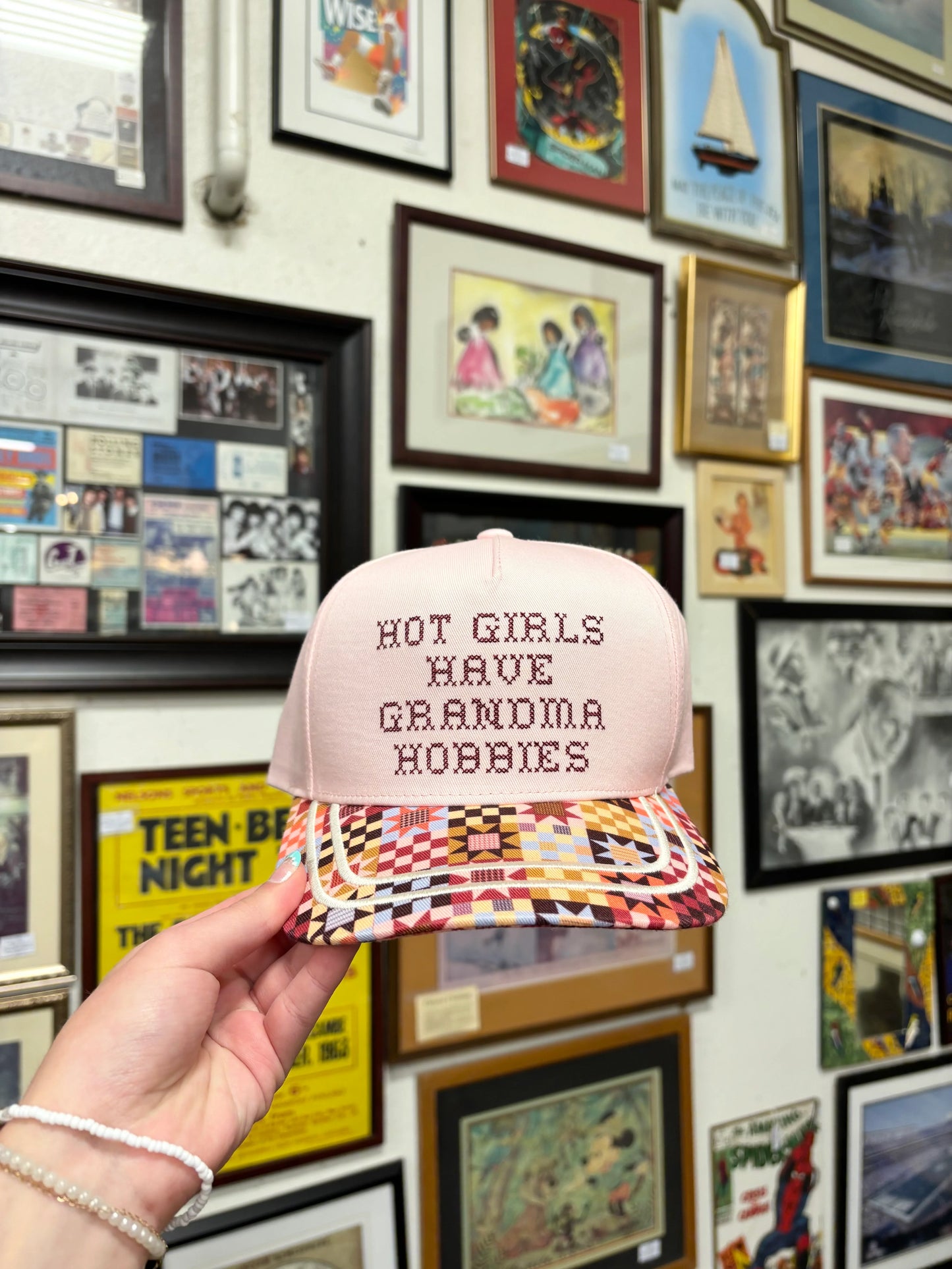 Hot Girls Have Grandma Hobbies Trucker Hat