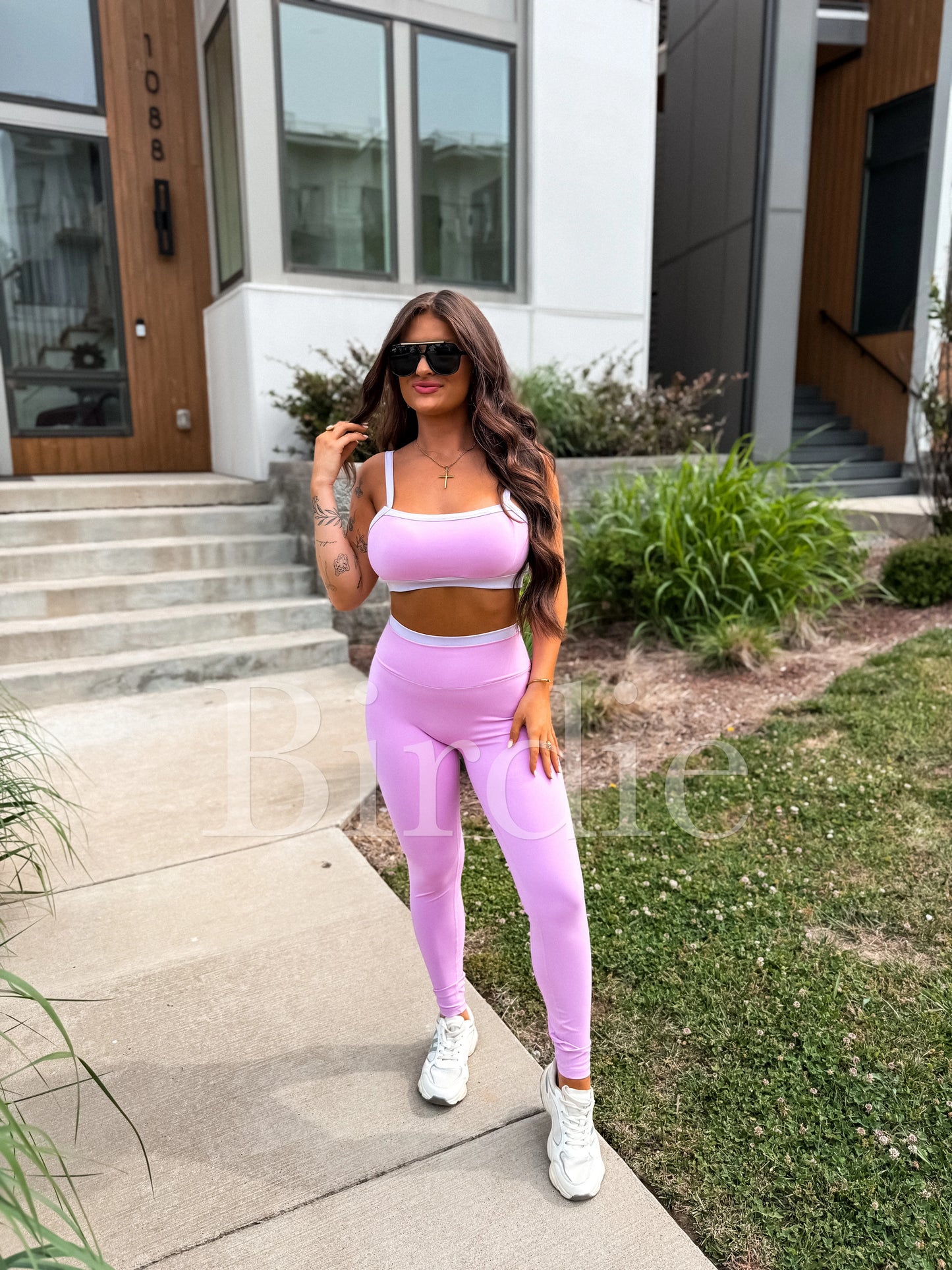 PREORDER Birdie PowerSplit Leggings in Blush Lavender