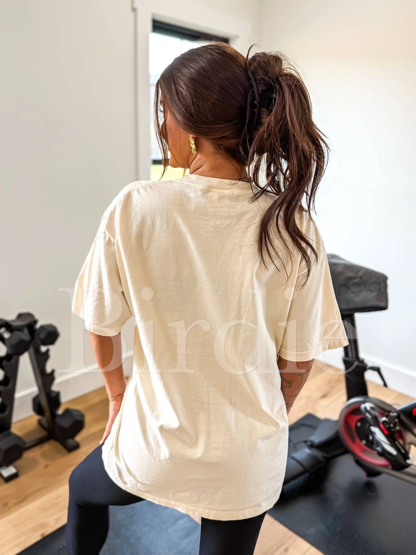 Coffee and Protein Graphic Tee on Ivory
