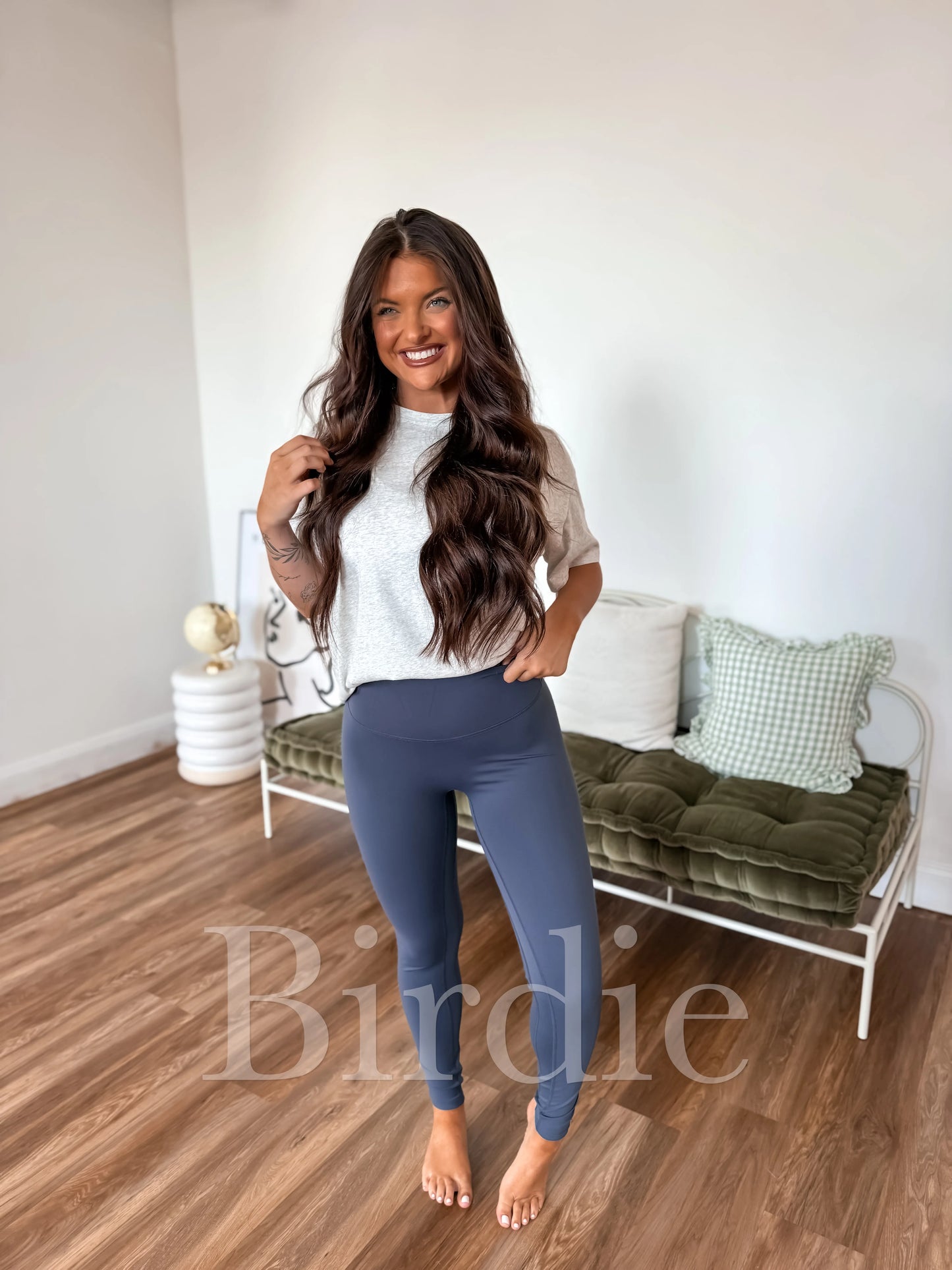 PREORDER Birdie Melt Leggings in Deep Blue