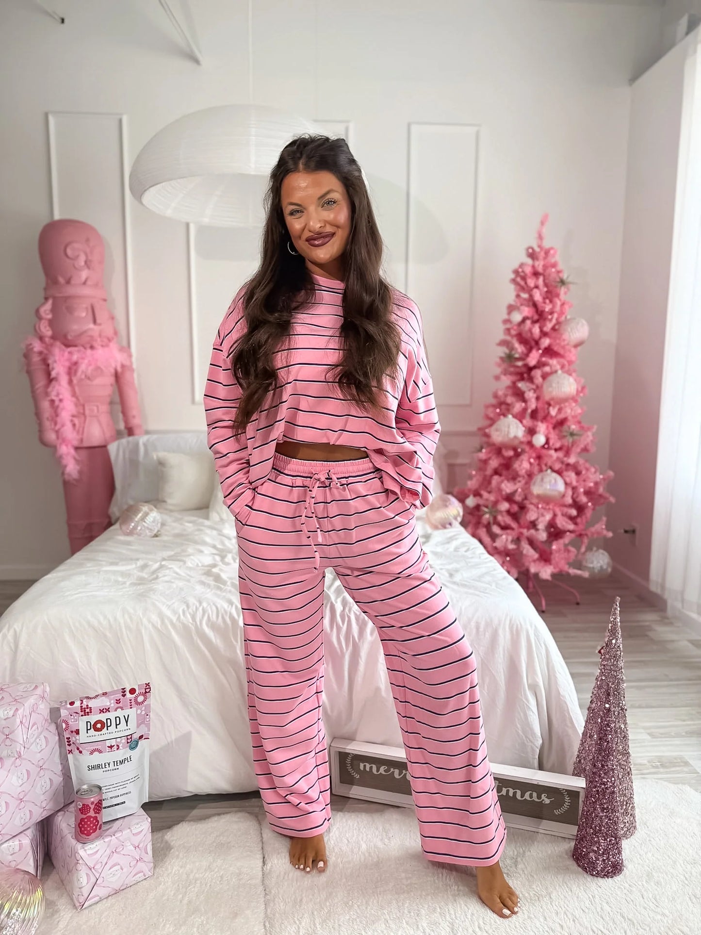 PREORDER Birdie Sunday Ease Set in Snowberry Stripe (Sold as Set)