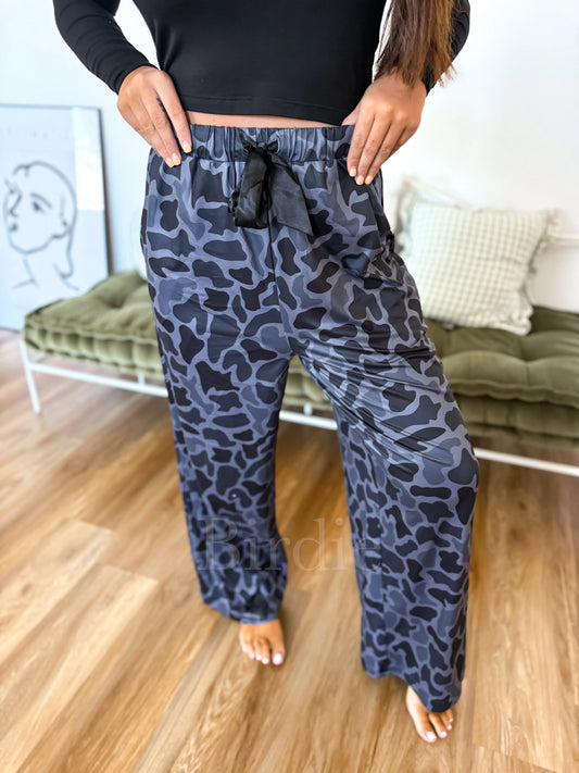 PREORDER Birdie Stretchy Lounge Pants 2.0 in Blackout Duck Camo