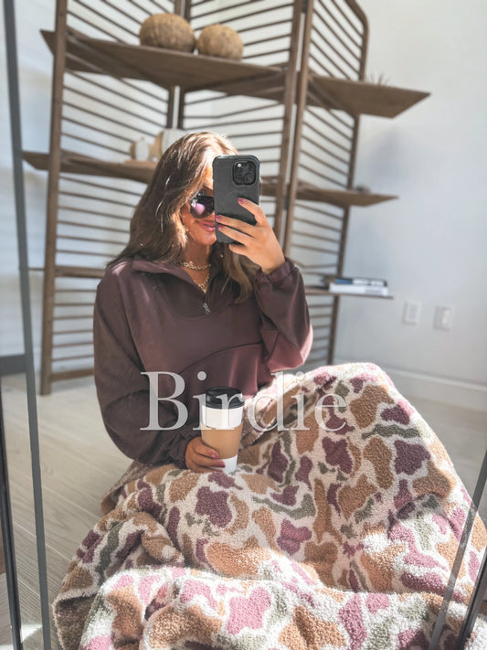 3RD CUT Birdie Duck Camo Cozy Blanket