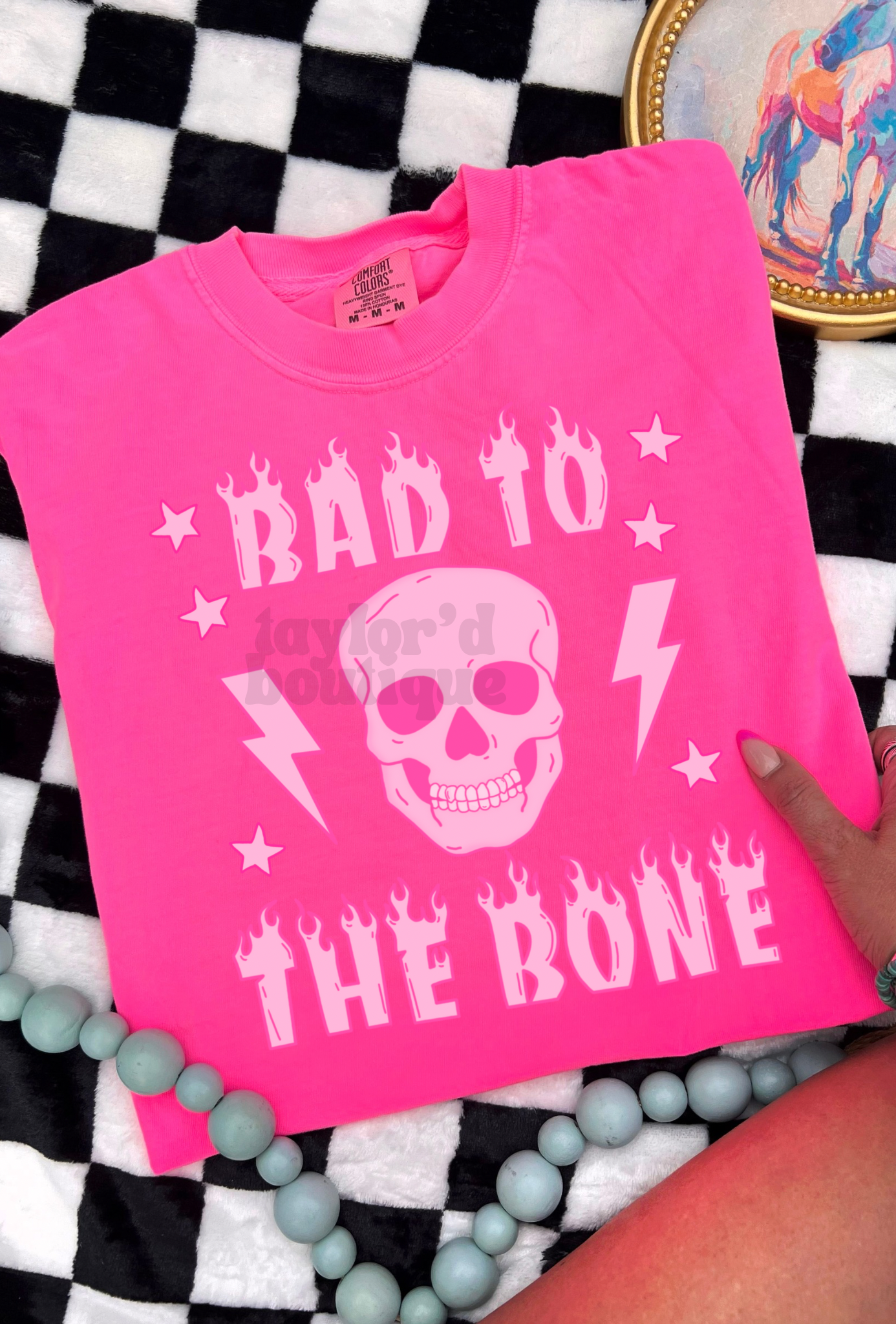 🩷🦴 Bad to the Bone Tee/ Crew