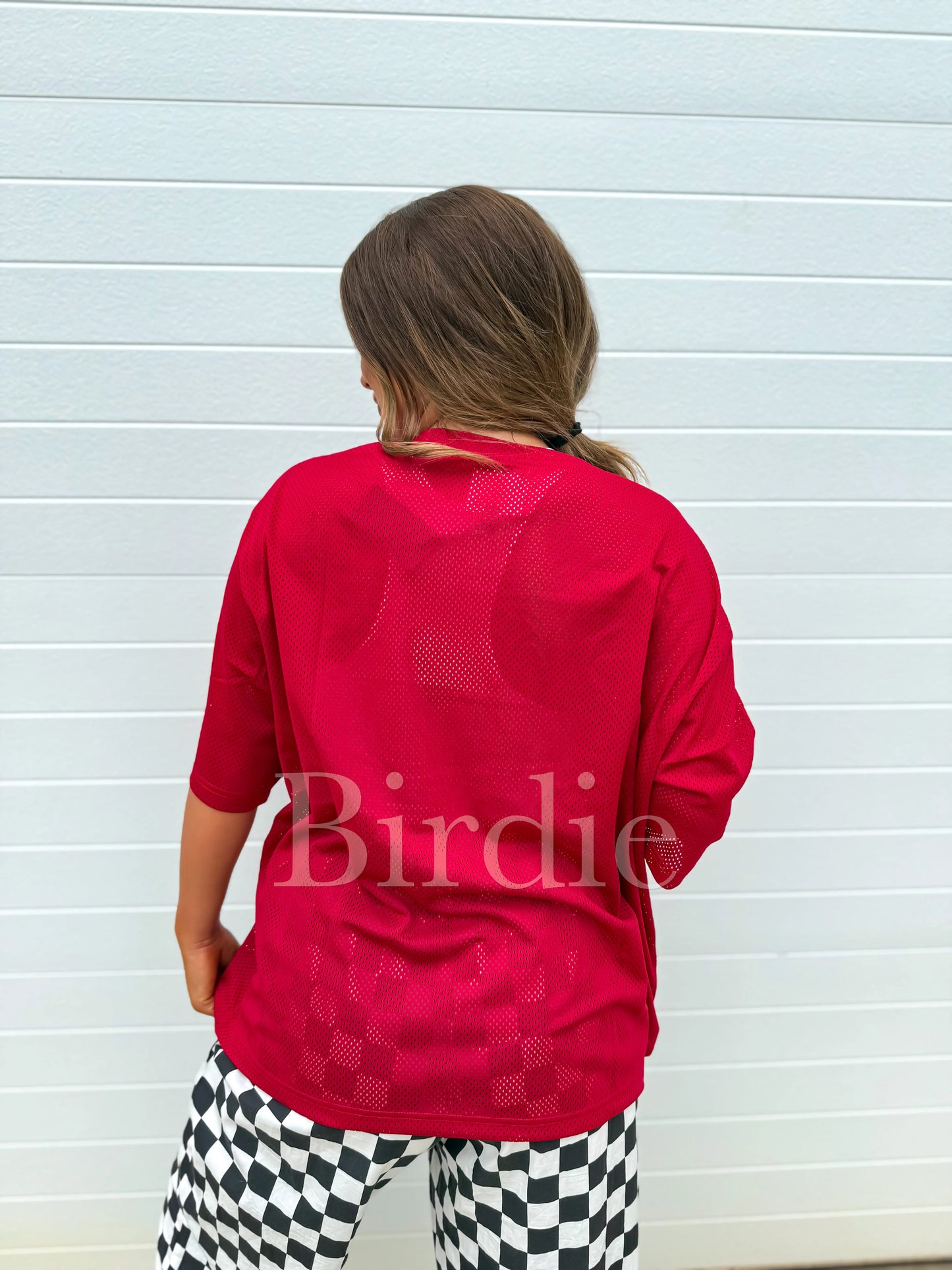 ★ PRE-ORDER Birdie 00 Athletic Oversized Jersey In Black & Red ★