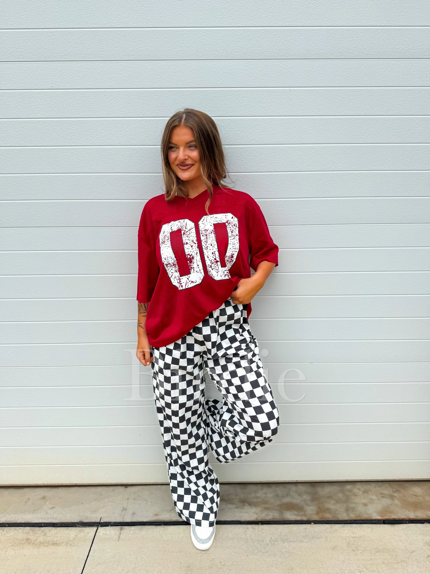 ★ PRE-ORDER Birdie 00 Athletic Oversized Jersey In Black & Red ★