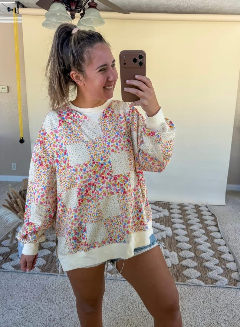 PREORDER Petal Patchwork Pullover *ships beginning of May*