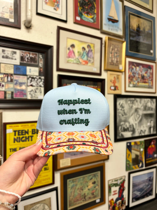 Happiest When Crafting Trucker Hat