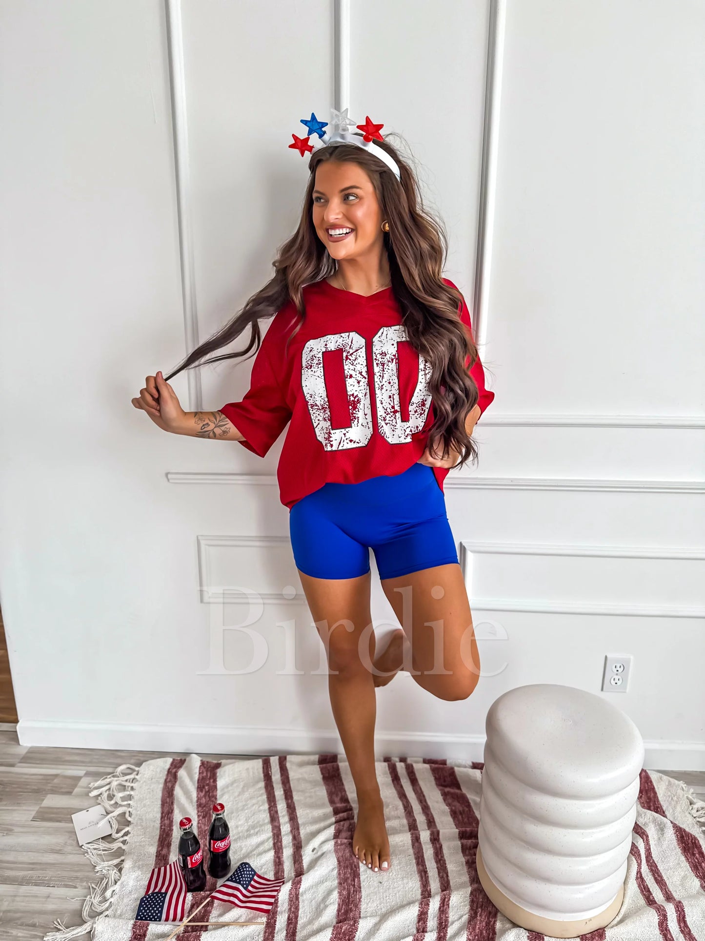 Birdie Biker Shorts in Electric Blue