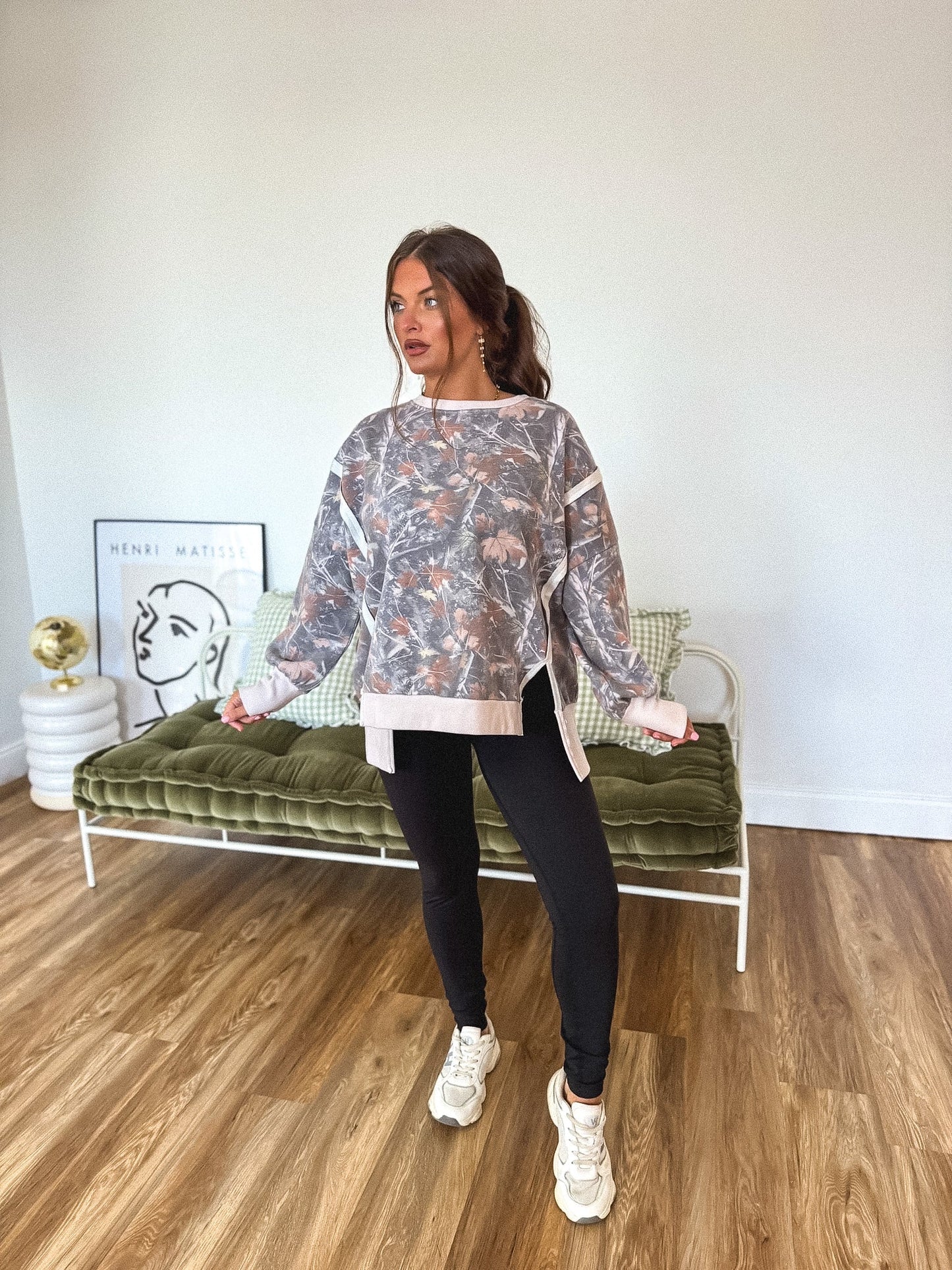 PREORDER Birdie Sienna Long Sleeve Pullover in Timber Haze Camo