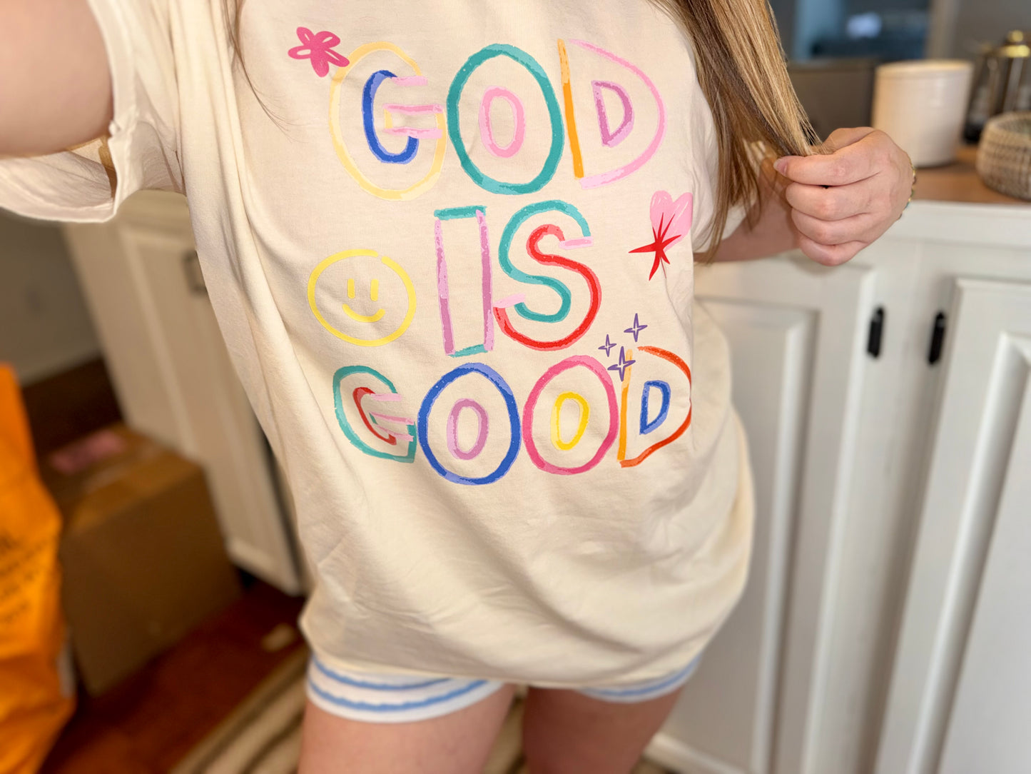 God Is Good Graphic Tee on Ivory