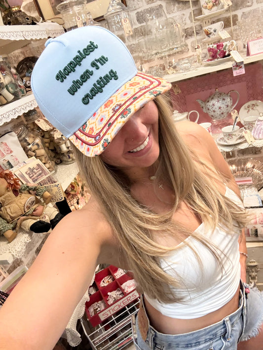 Happiest When Crafting Trucker Hat