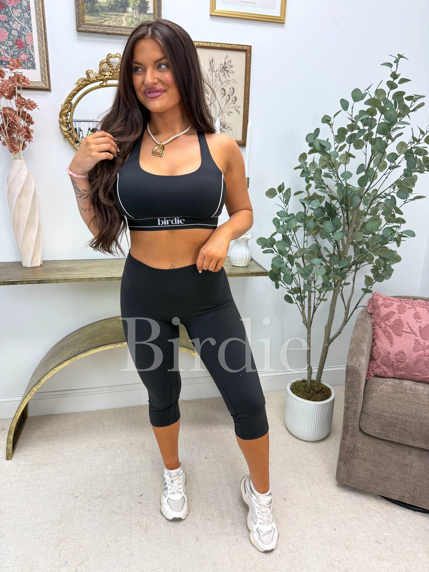 PREORDER Birdie Capri Melt Leggings in Black