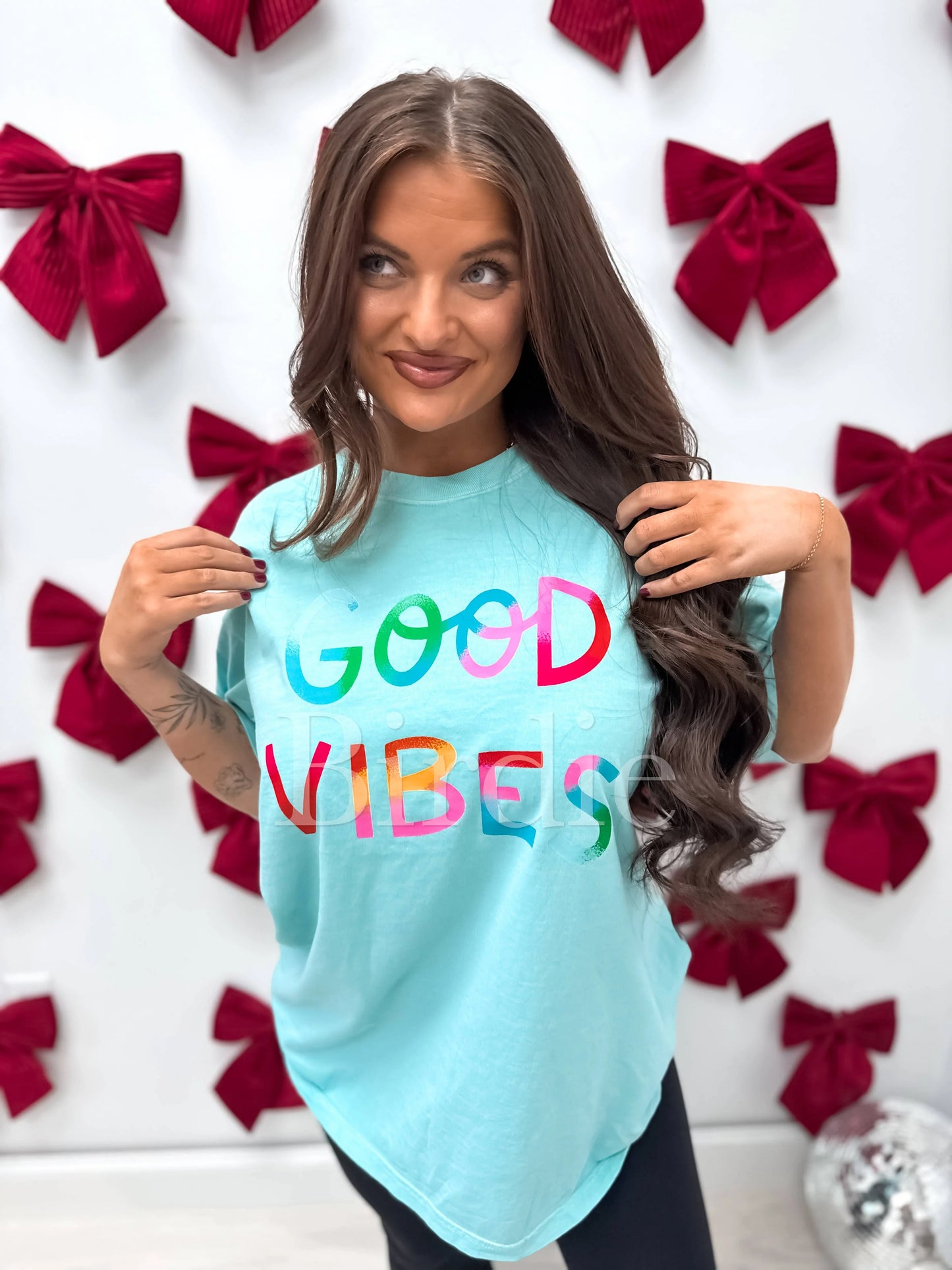 Good Vibes on Seafoam Graphic Tee