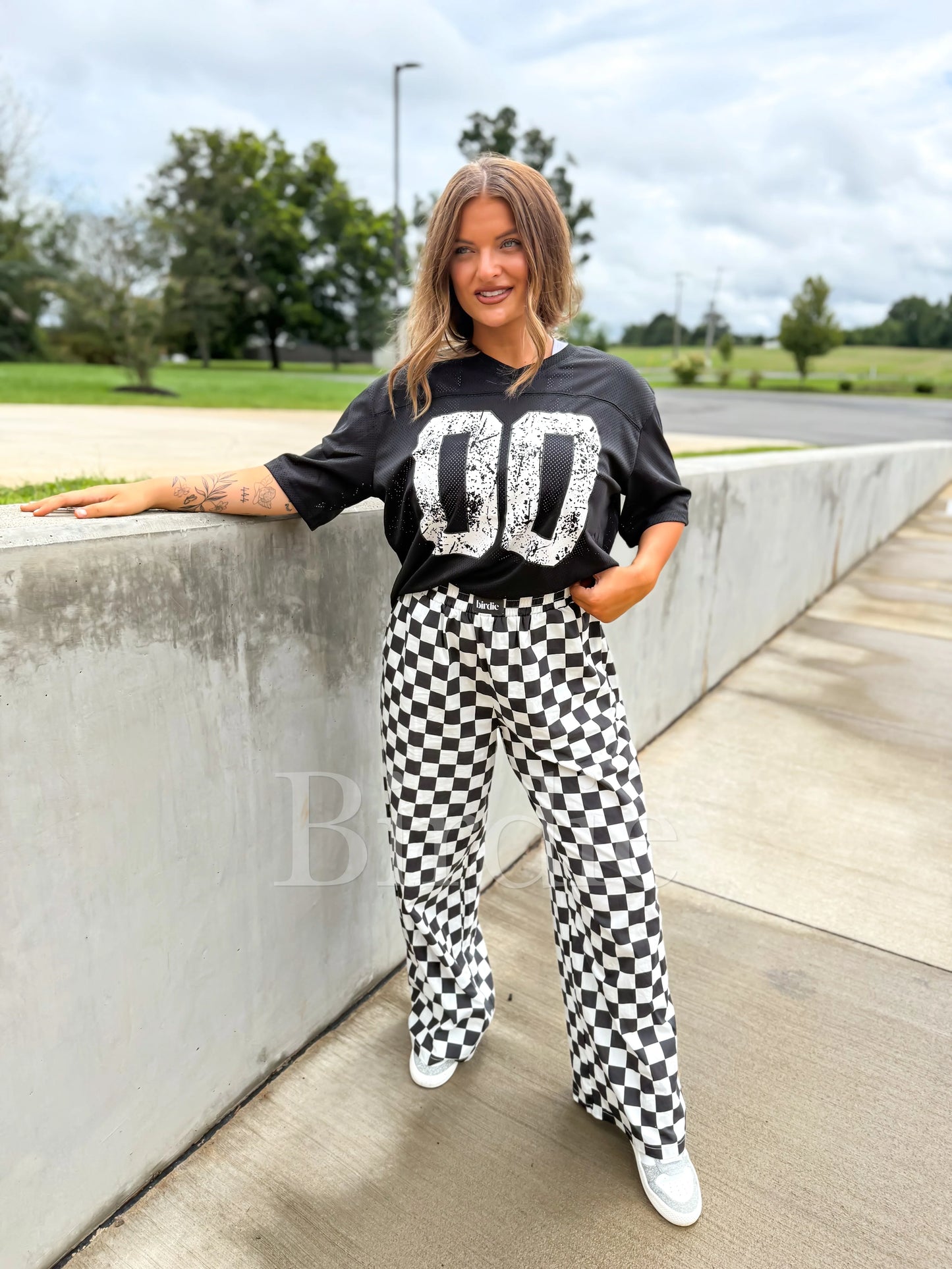 ★ PRE-ORDER Birdie 00 Athletic Oversized Jersey In Black & Red ★