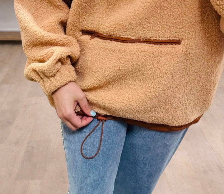 Two Toned Sherpa Jacket
