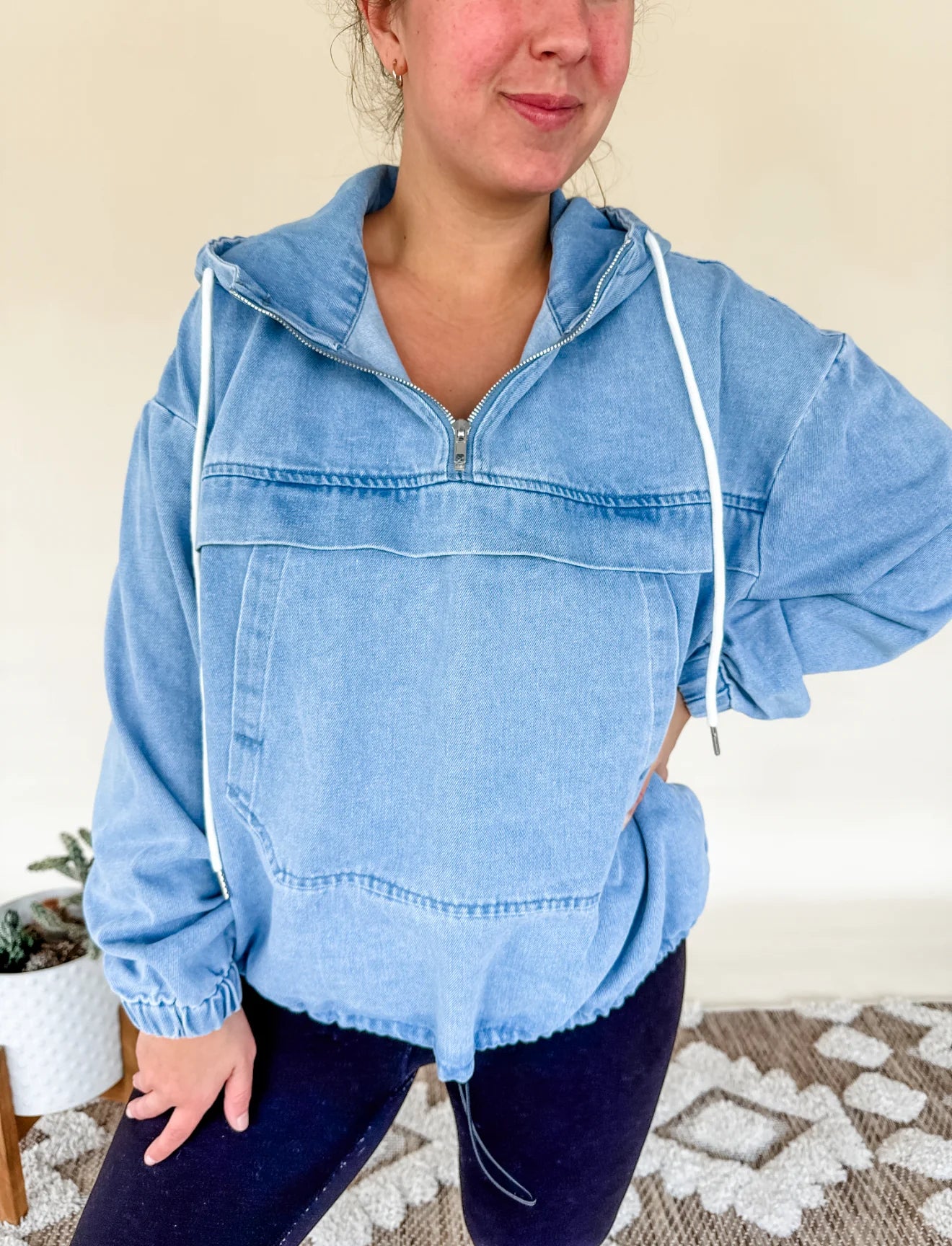 ☆ PRE-ORDER Vintage Washed Denim Hoodie ☆