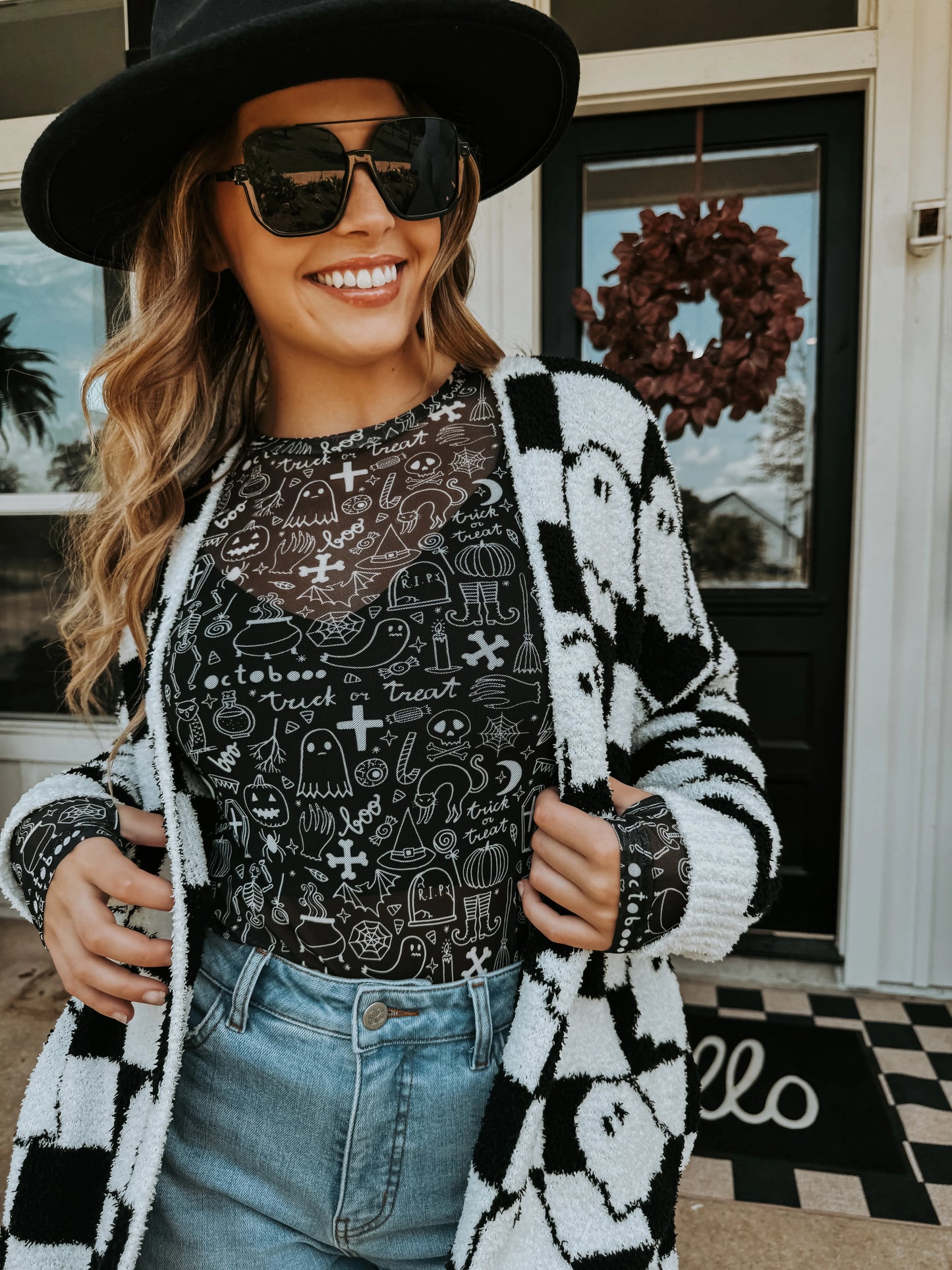 PRE-ORDER Spooky Halloween Mesh Top