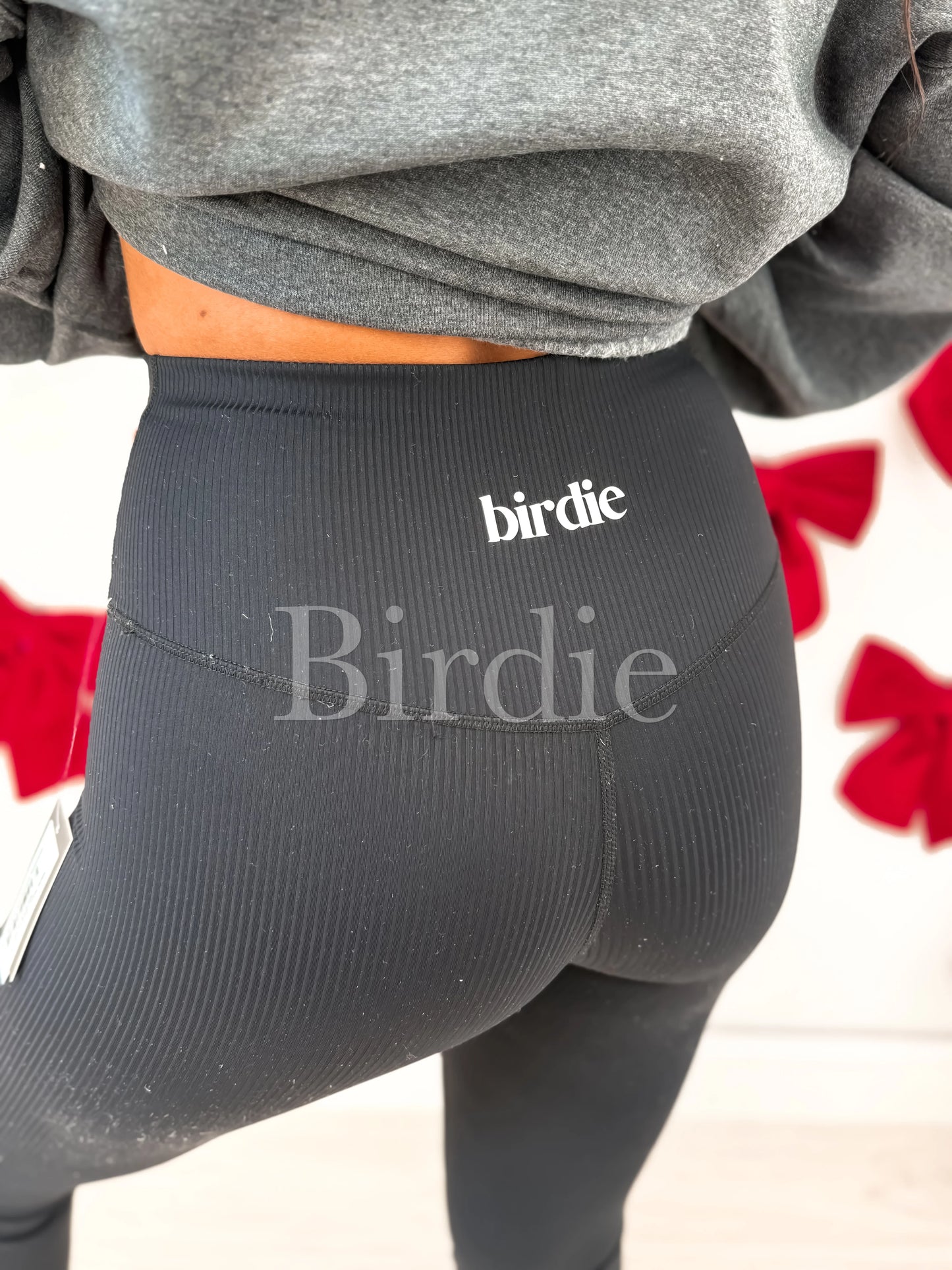 Birdie Ribbed Leggings In Black