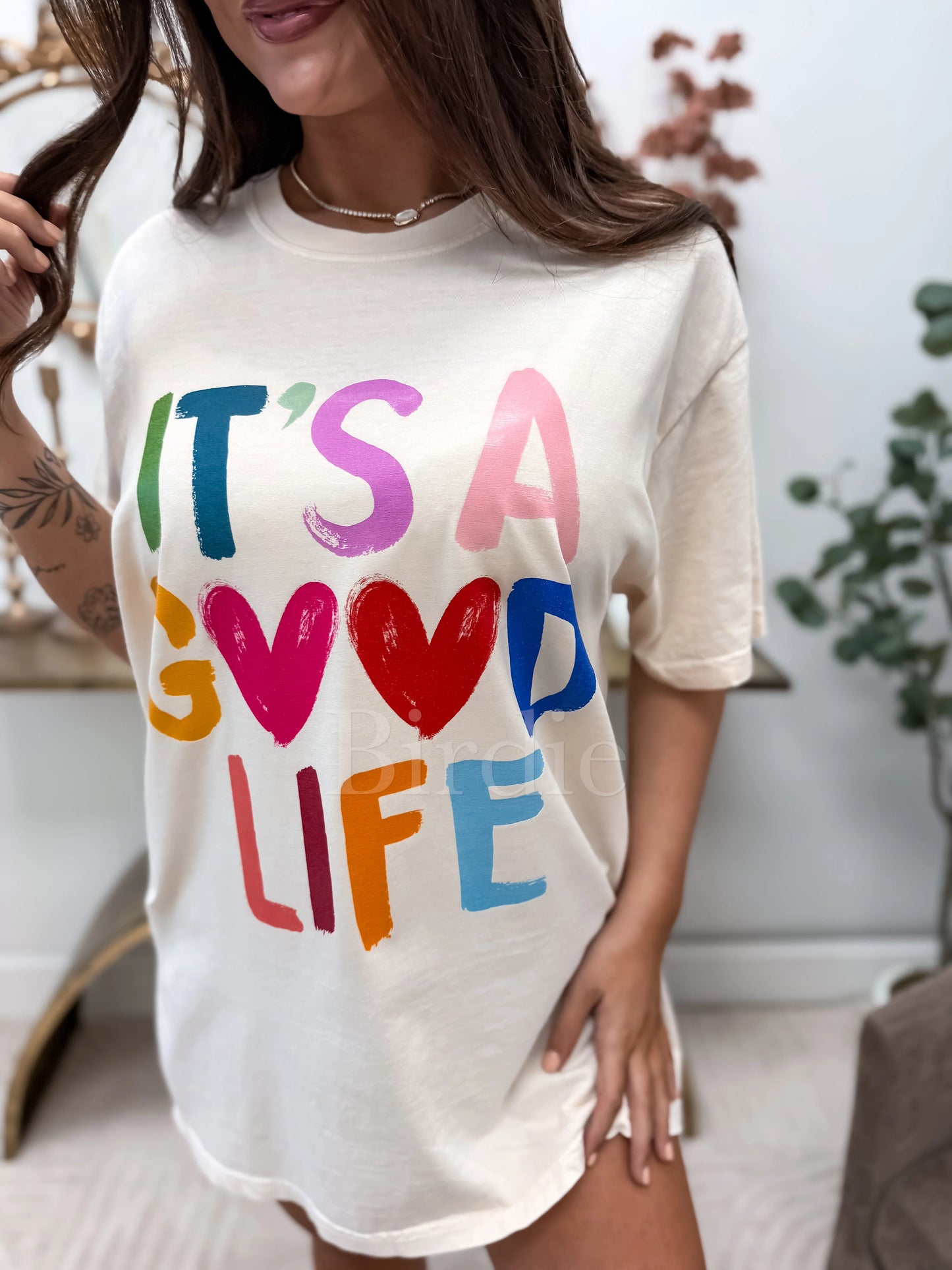 Good Life Graphic Tee on Ivory