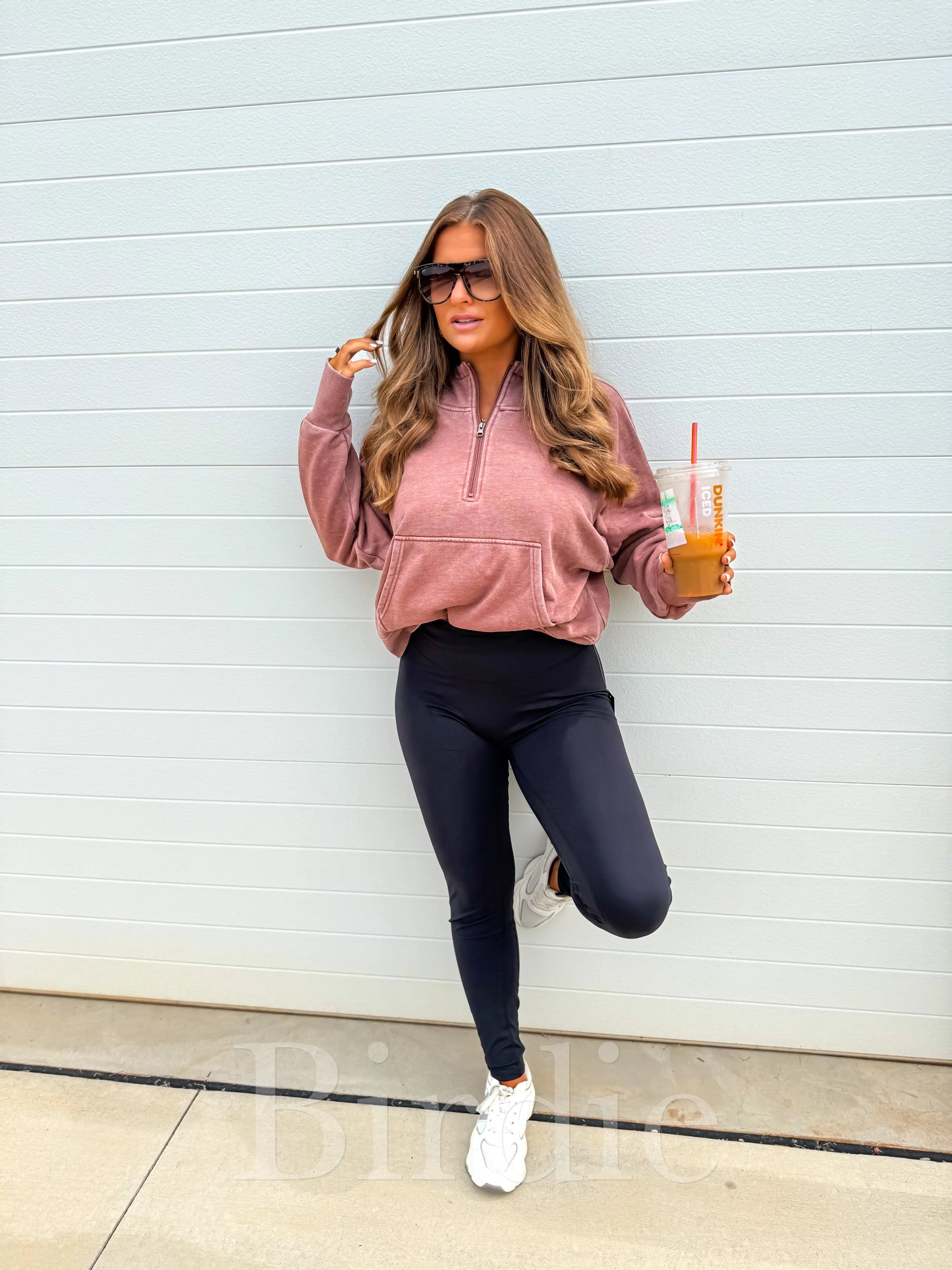 PRE-ORDER Birdie Cinnamon Ash Wash Boxy Quarter Zip