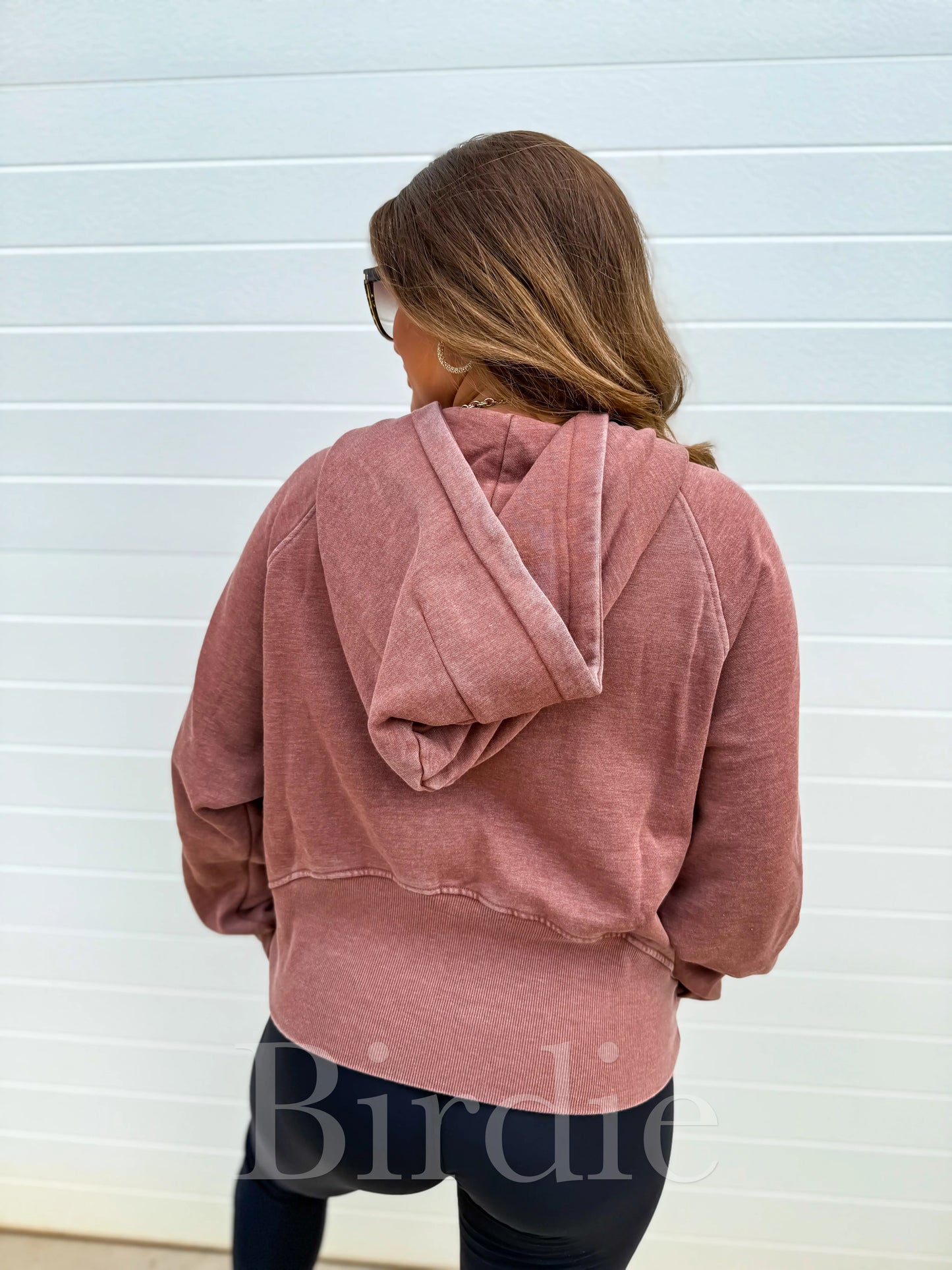 PRE-ORDER Birdie Cinnamon Ash Wash Boxy Quarter Zip