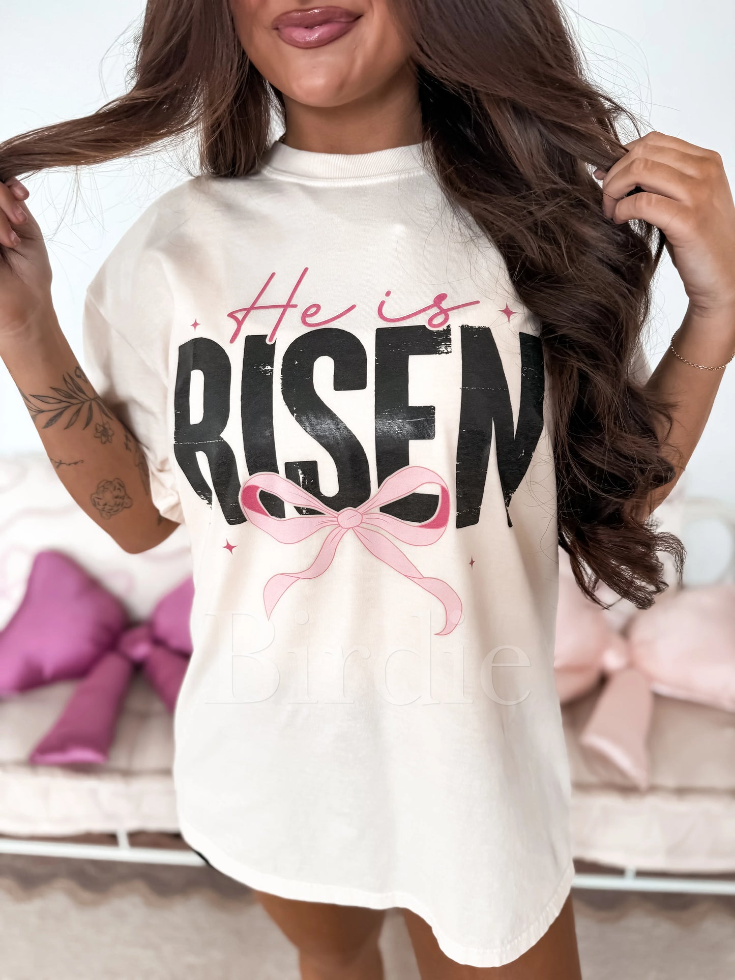 He is Risen Graphic Tee on Ivory