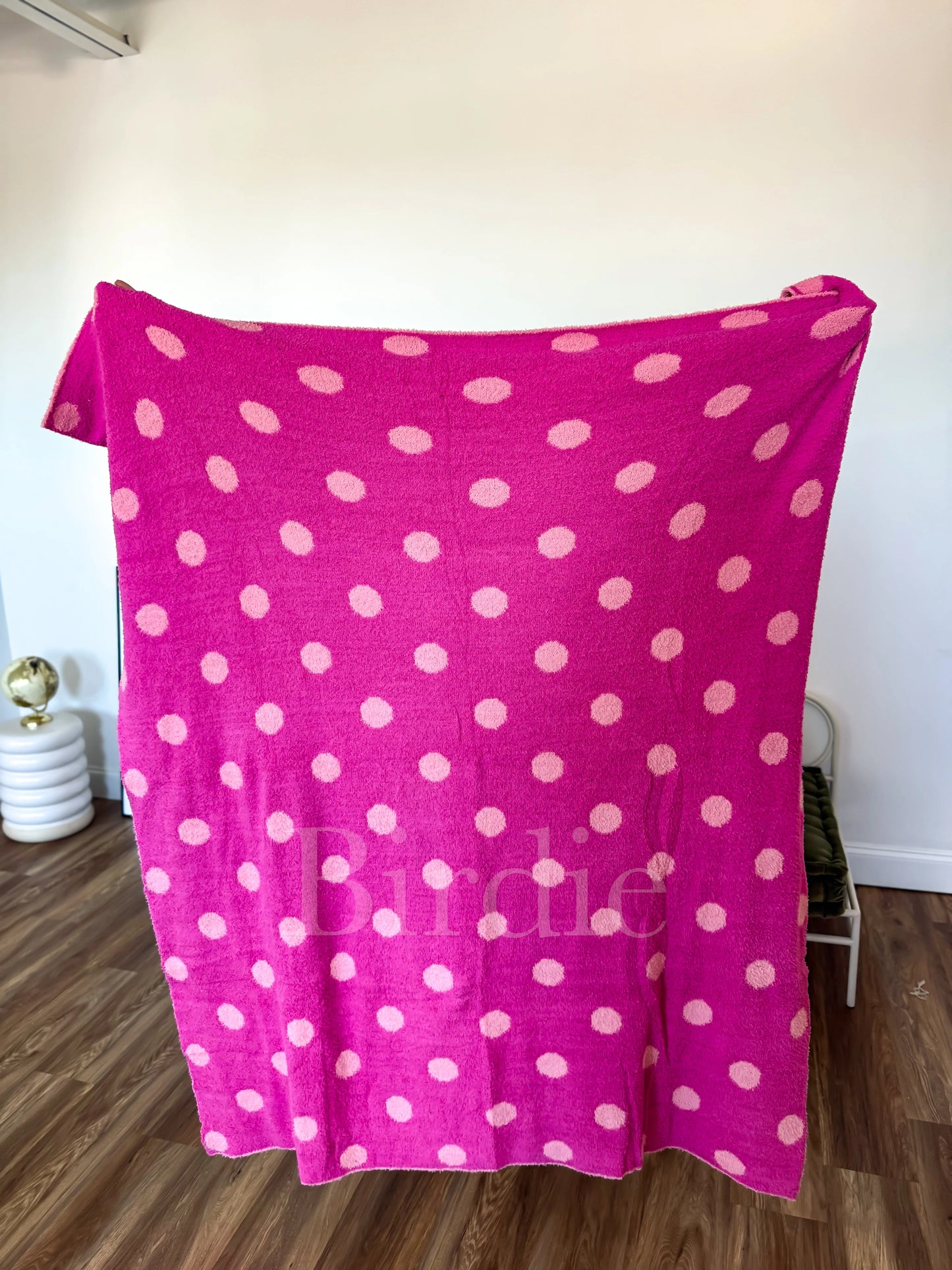 PREORDER Birdie Reversible Blanket in Pinky Promise Dot