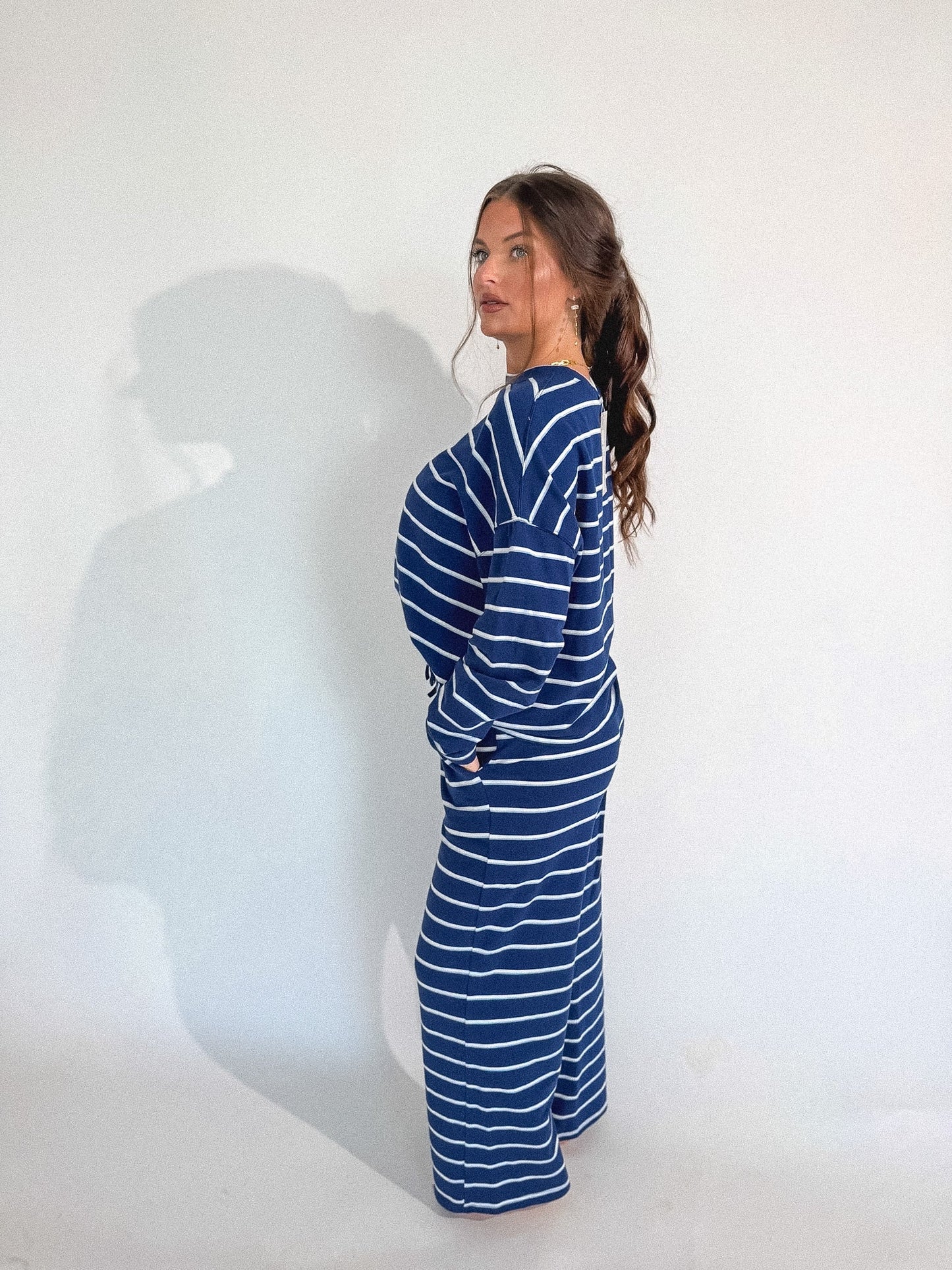 PREORDER Birdie Sunday Ease Set in Deep Harbor Stripe (Sold as Set)