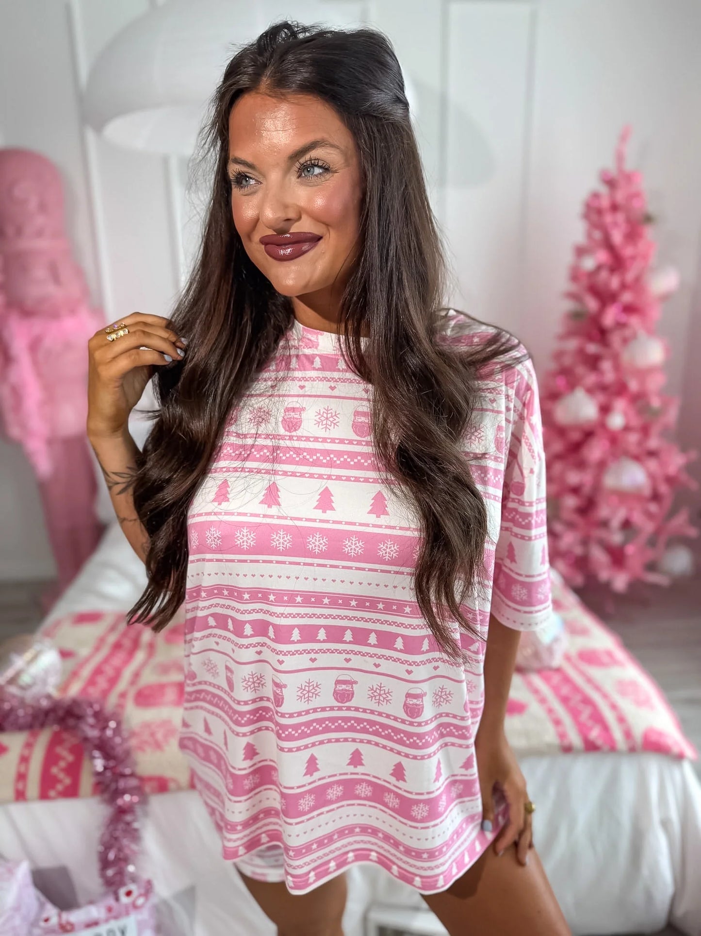 PREORDER Birdie Tee Boxer Short Set in Sugar Chalet (Sold as Set)