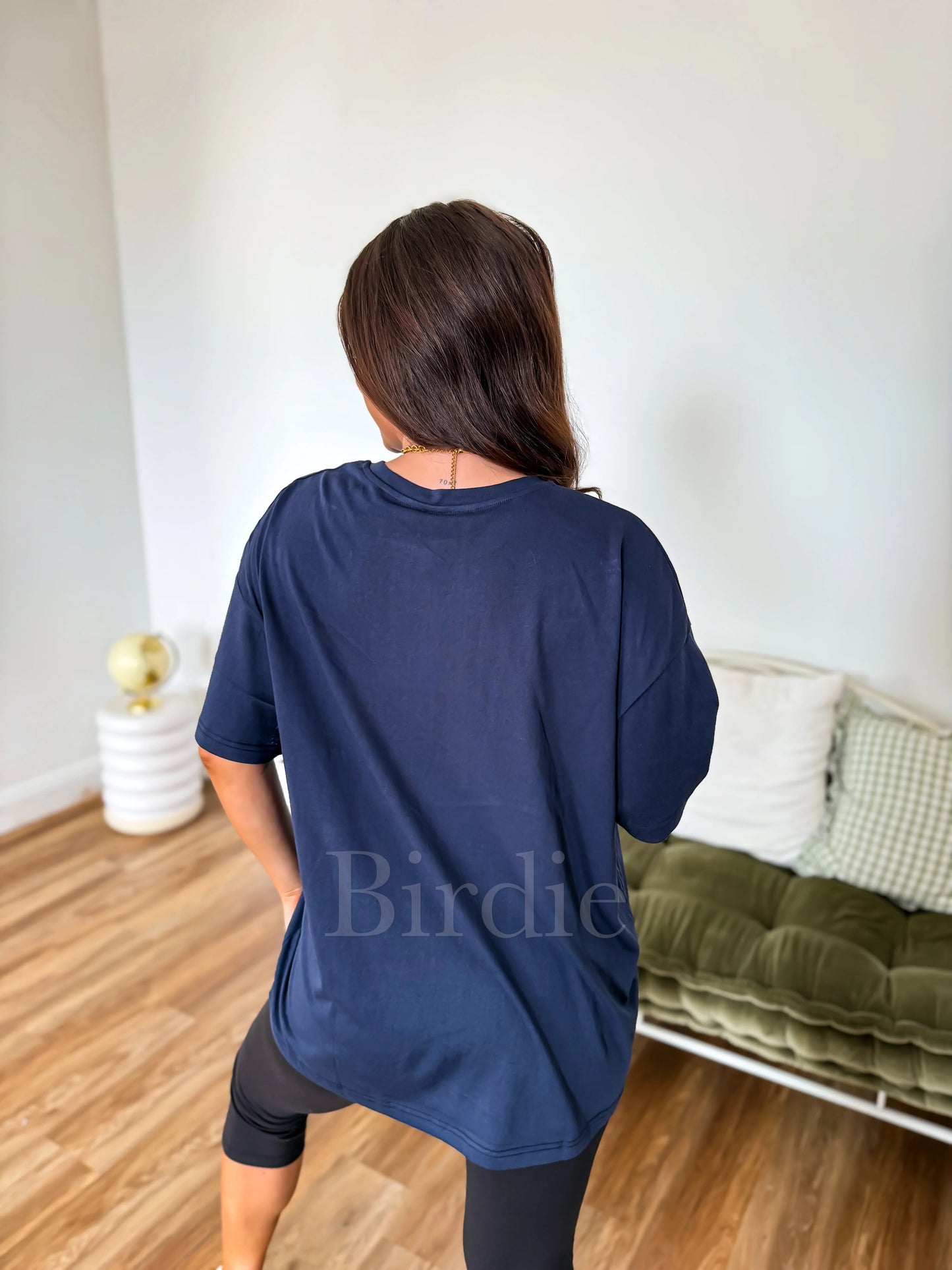 PREORDER Birdie Relaxed Boyfriend Tee in Classic Navy