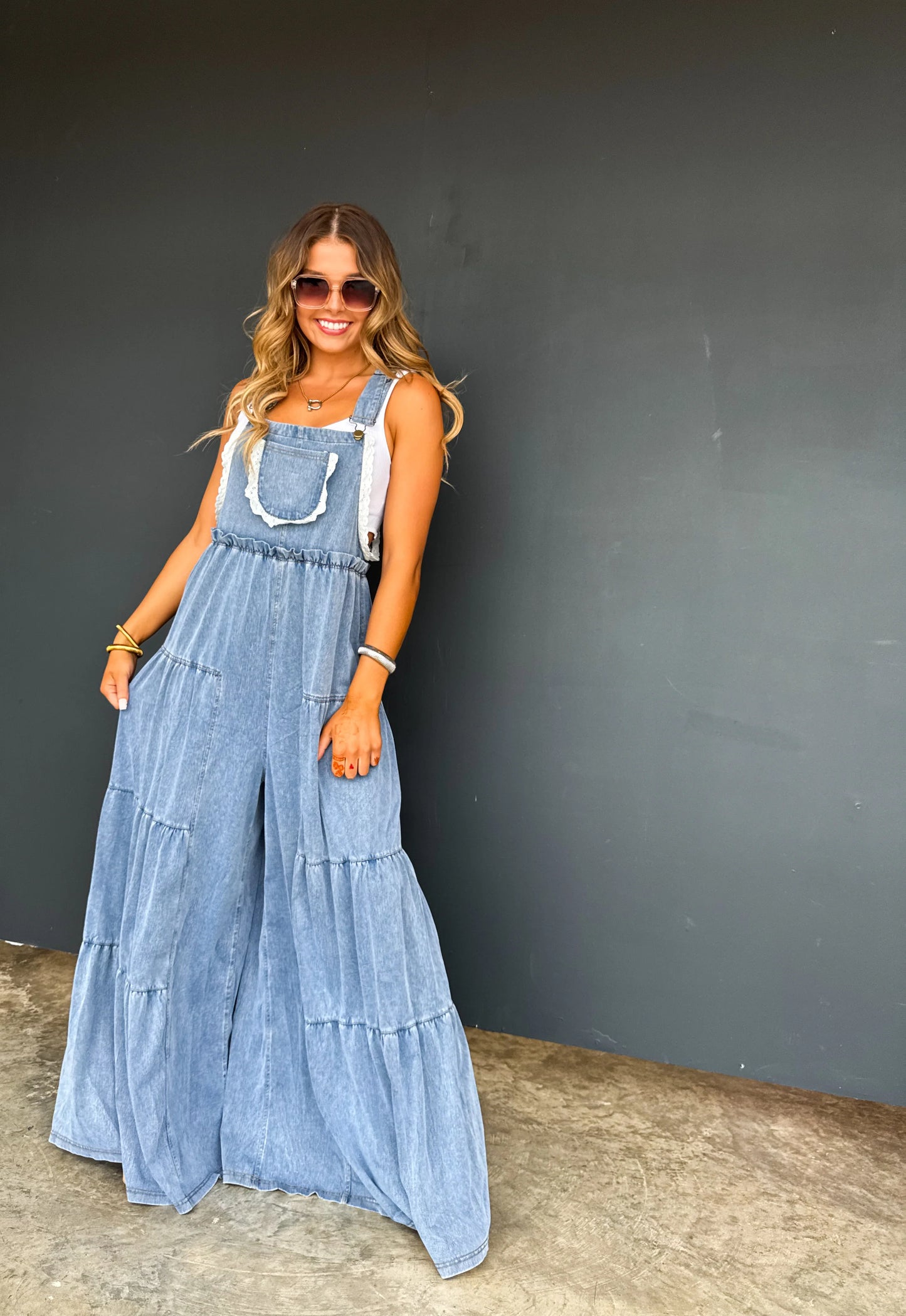 *LIMITED QUANTITIES* PREORDER Boho & Lace Denim Overalls