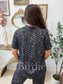 PREORDER Birdie Short Sleeve PJ Set in Indigo Wild Leopard (Sold as Set)