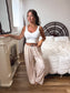 PREORDER Birdie Butter Bliss Lounge Pants in Vanilla Latte Dot