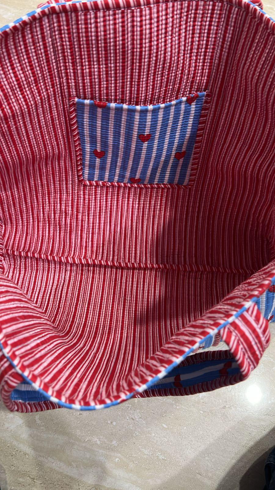 Sweet on You Blue Tote and Cosmetic Bag Set