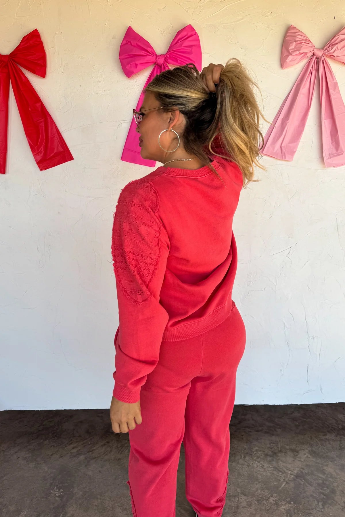 *LIMITED QUANTITIES* PREORDER Heart Breaker ‘Lace’ Stitched Shoulder Pullover