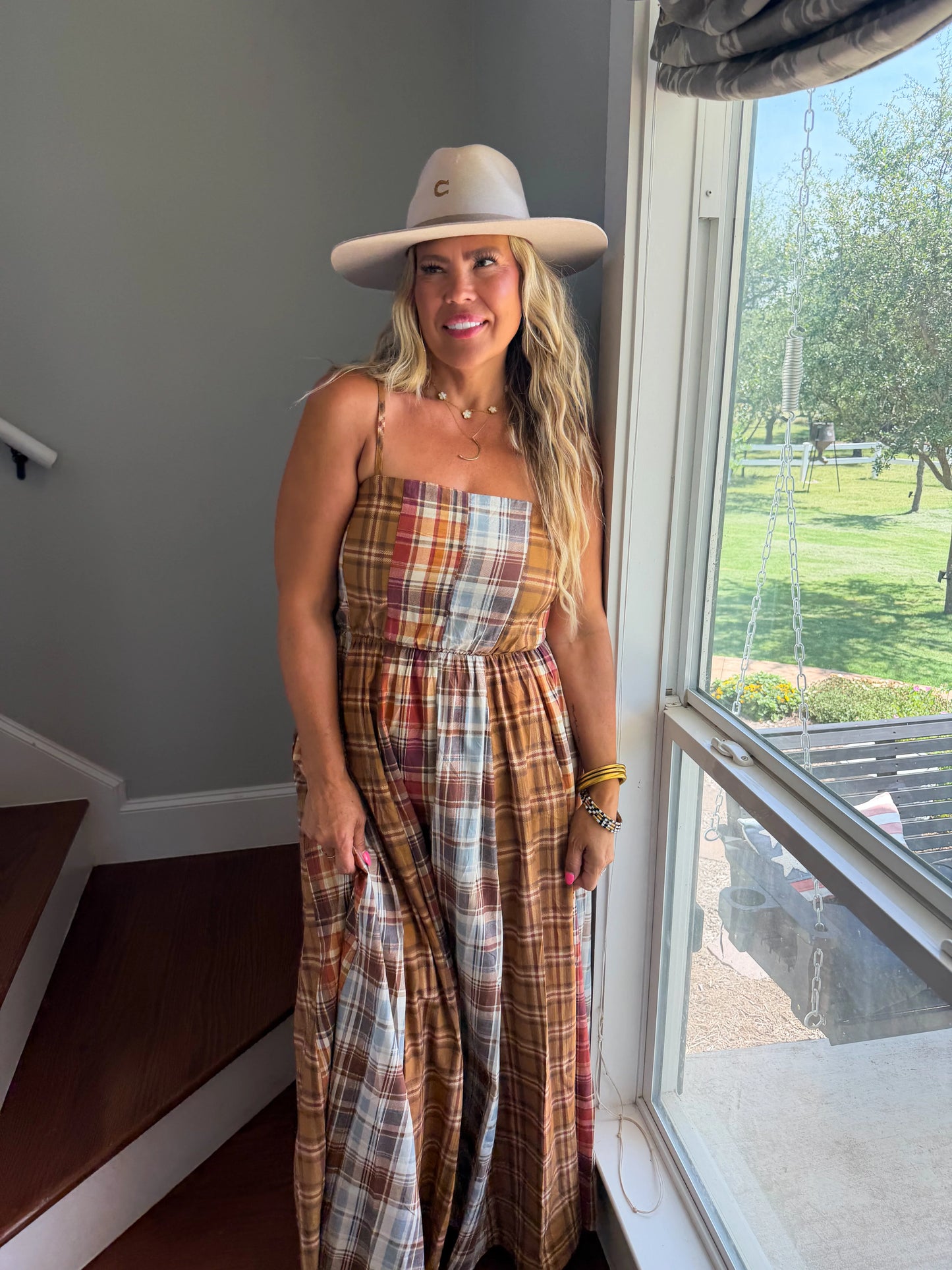 PREORDER The Ashford Plaid Maxi Dress