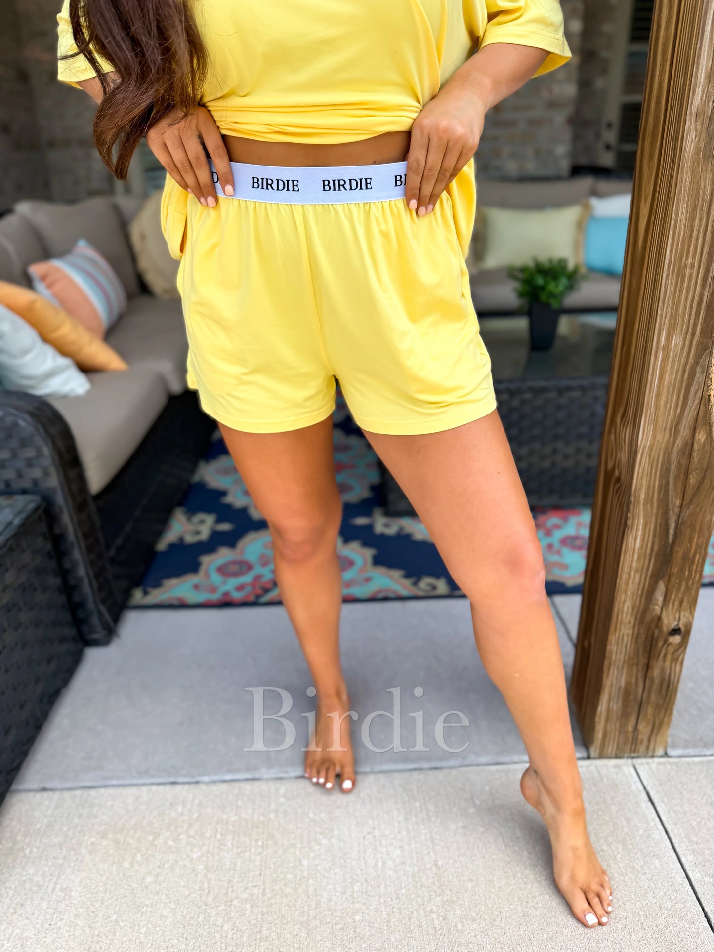 PREORDER Birdie Tee Boxer Set in Sunshine (Sold as Set)