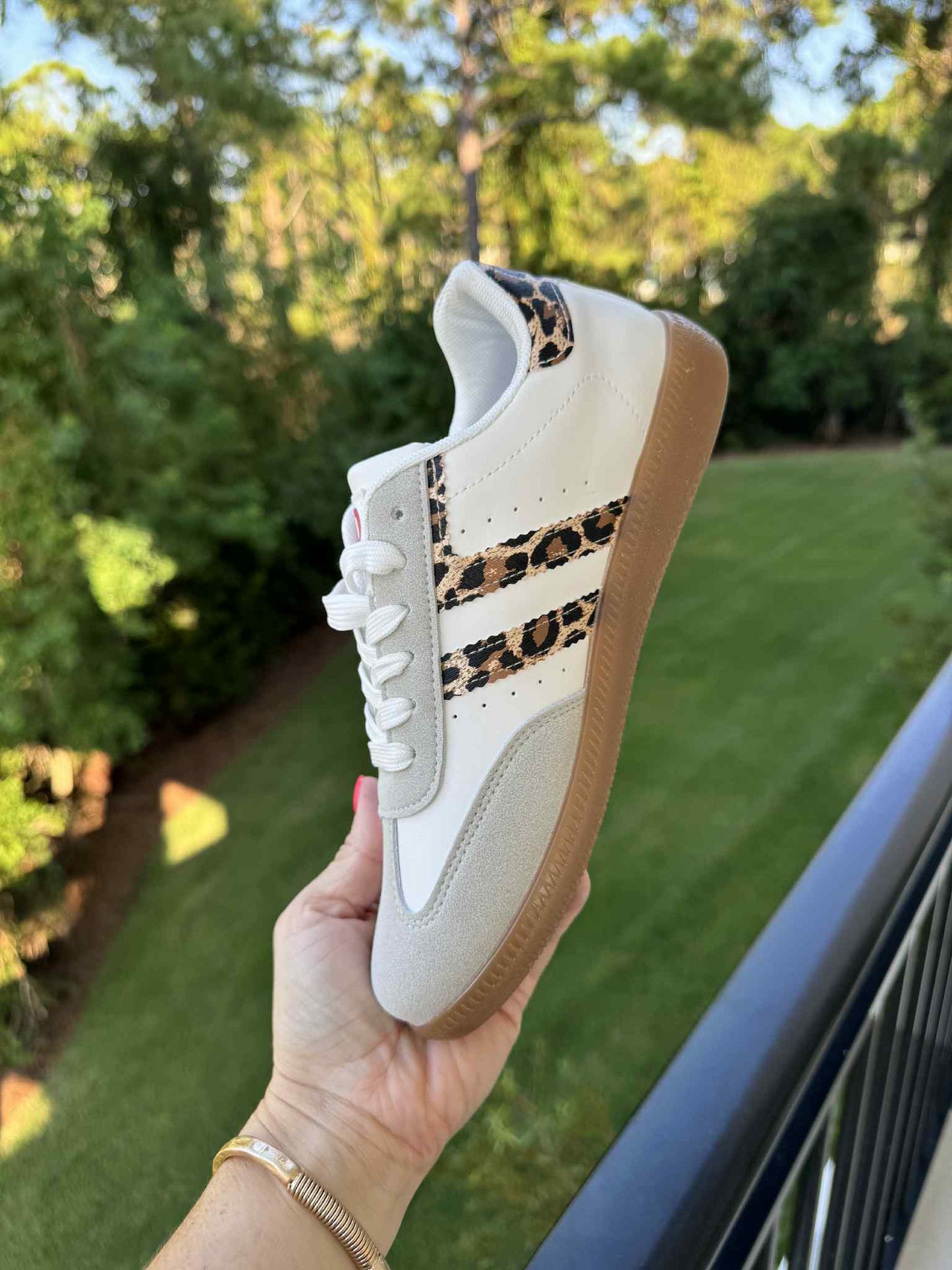 Stockholm Sneaker in White Leopard