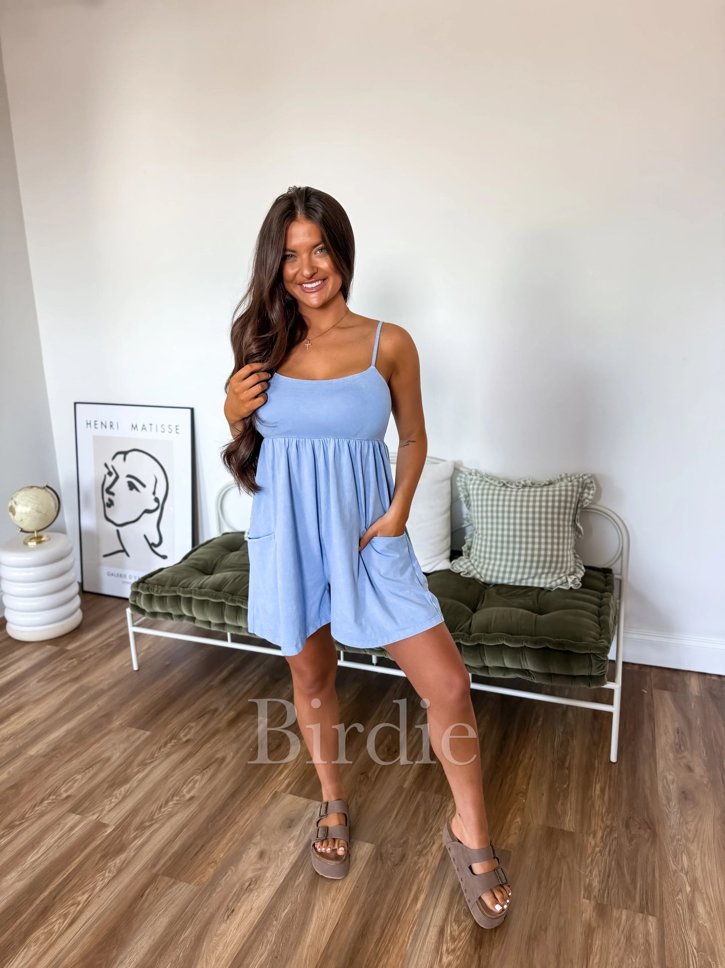 PREORDER Birdie Mist Blue Drift Romper