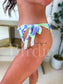 Birdie Frill & Tie Bikini in Lilac Checker Bloom (Sold as Set)