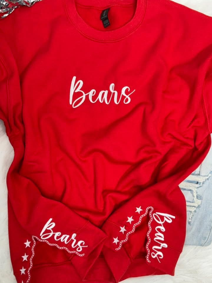 Team Embroidered Side Slit with Stars Custom Pullover
