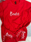 Team Embroidered Side Slit with Stars Custom Pullover