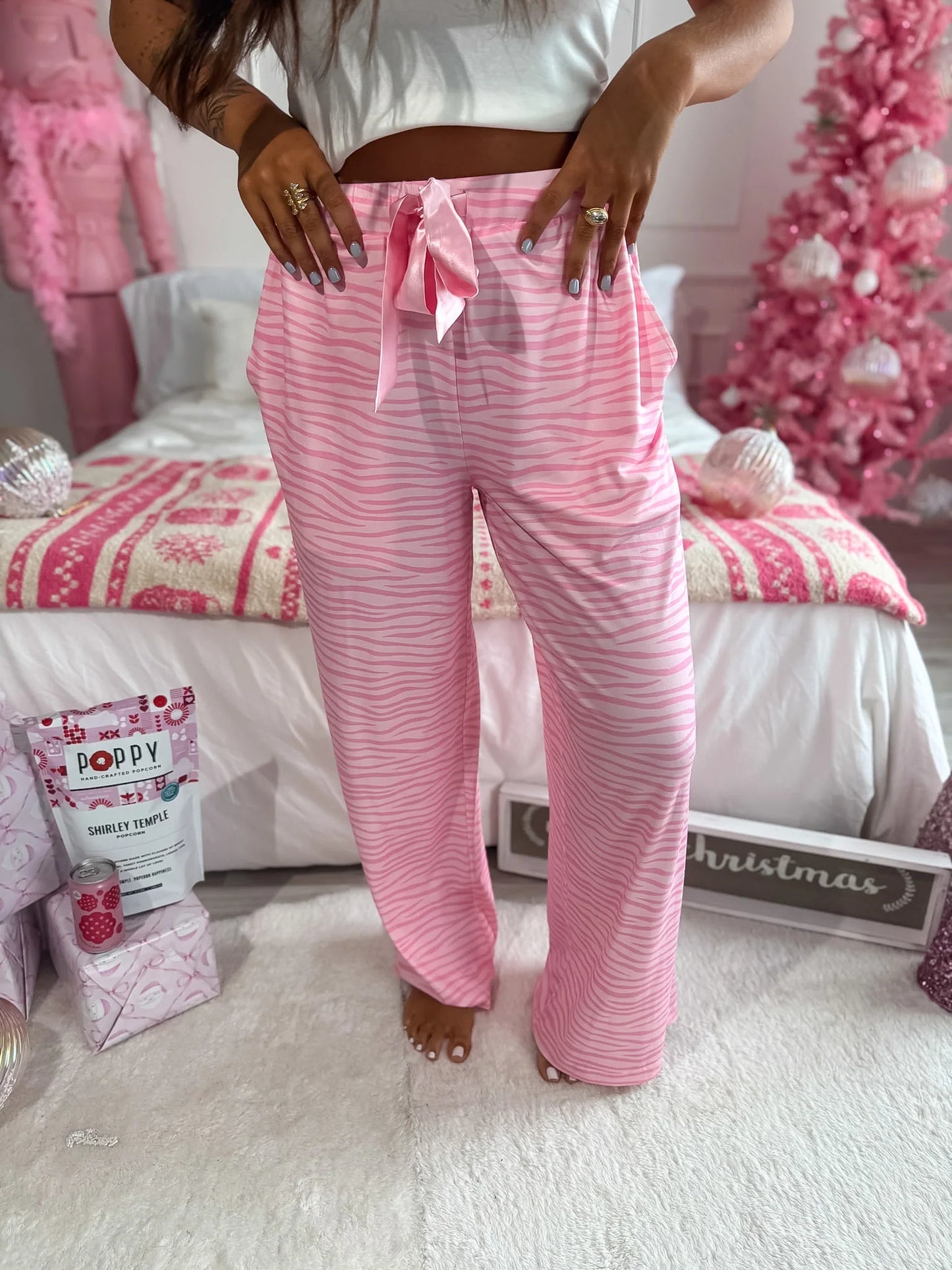 PREORDER Birdie Stretchy Lounge Pants 2.0 in Purrfectly Pink