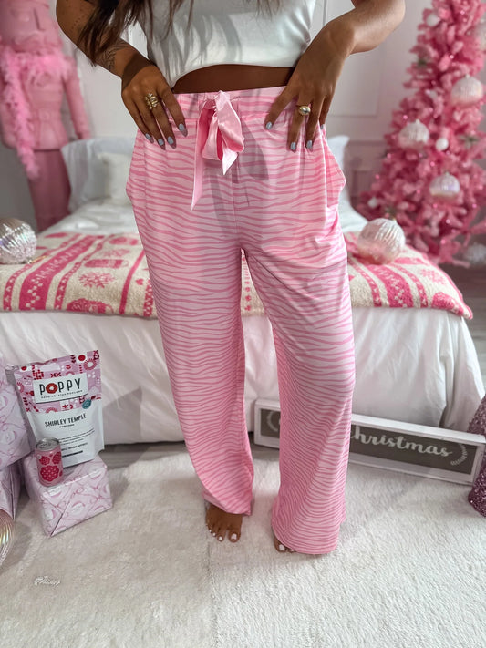 PREORDER Birdie Stretchy Lounge Pants 2.0 in Purrfectly Pink