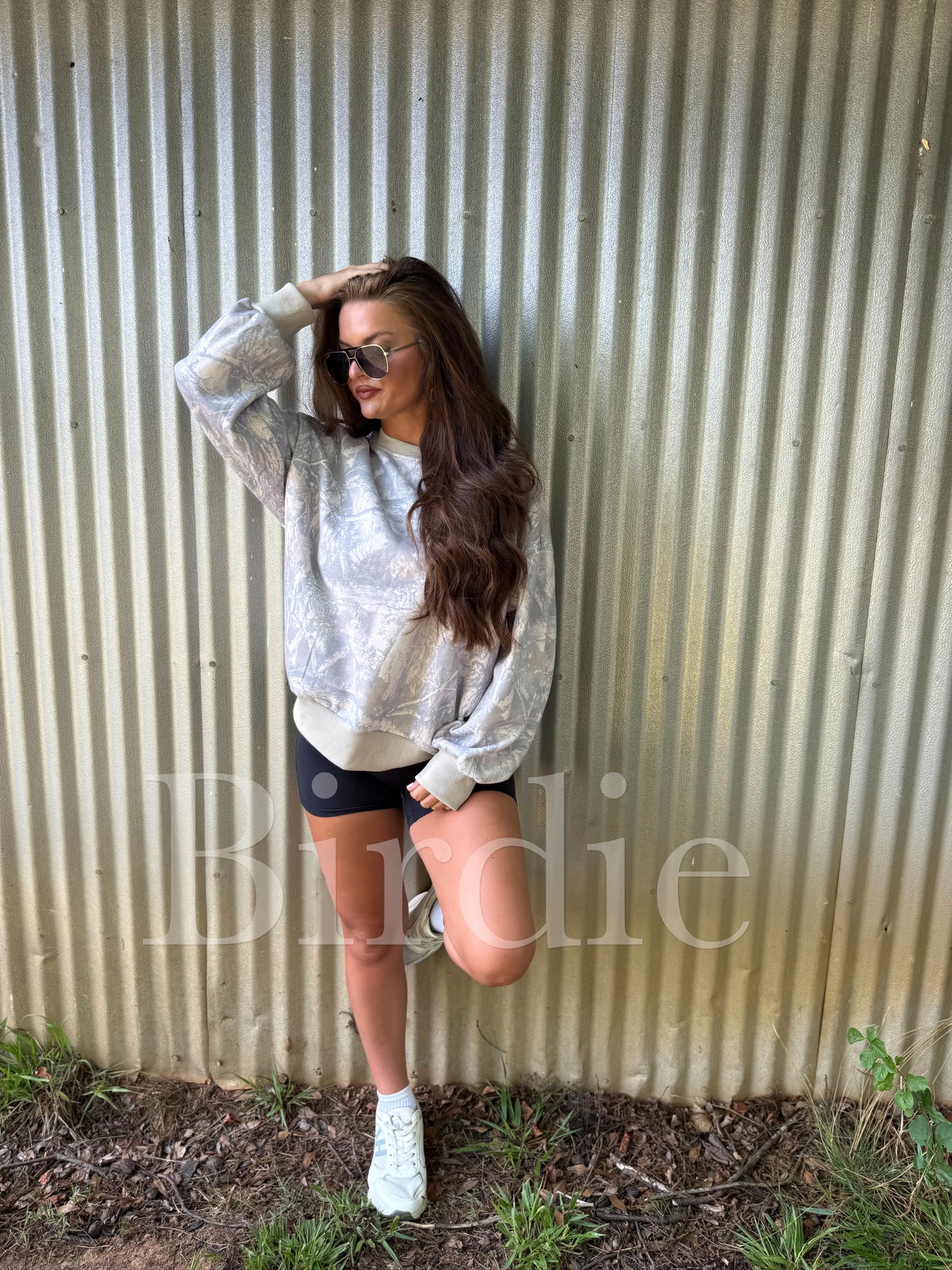 PREORDER Birdie Soft Spun Crewneck in Light Timber Haze Camo