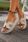 LDC Cutout Design Open Toe Platform Slippers
