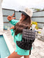Birdie Quilted Backpack in Black